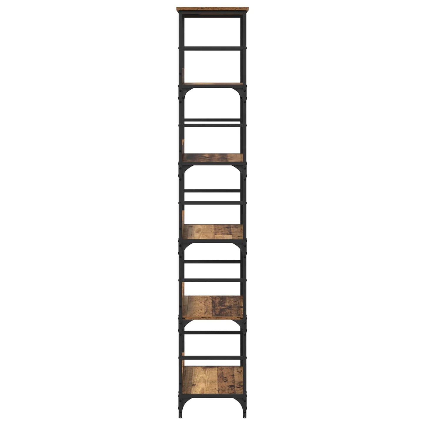 Bücherregal 5 Ebenen 50 x 33 x 188,5 cm Holzwerkstoff Altholz