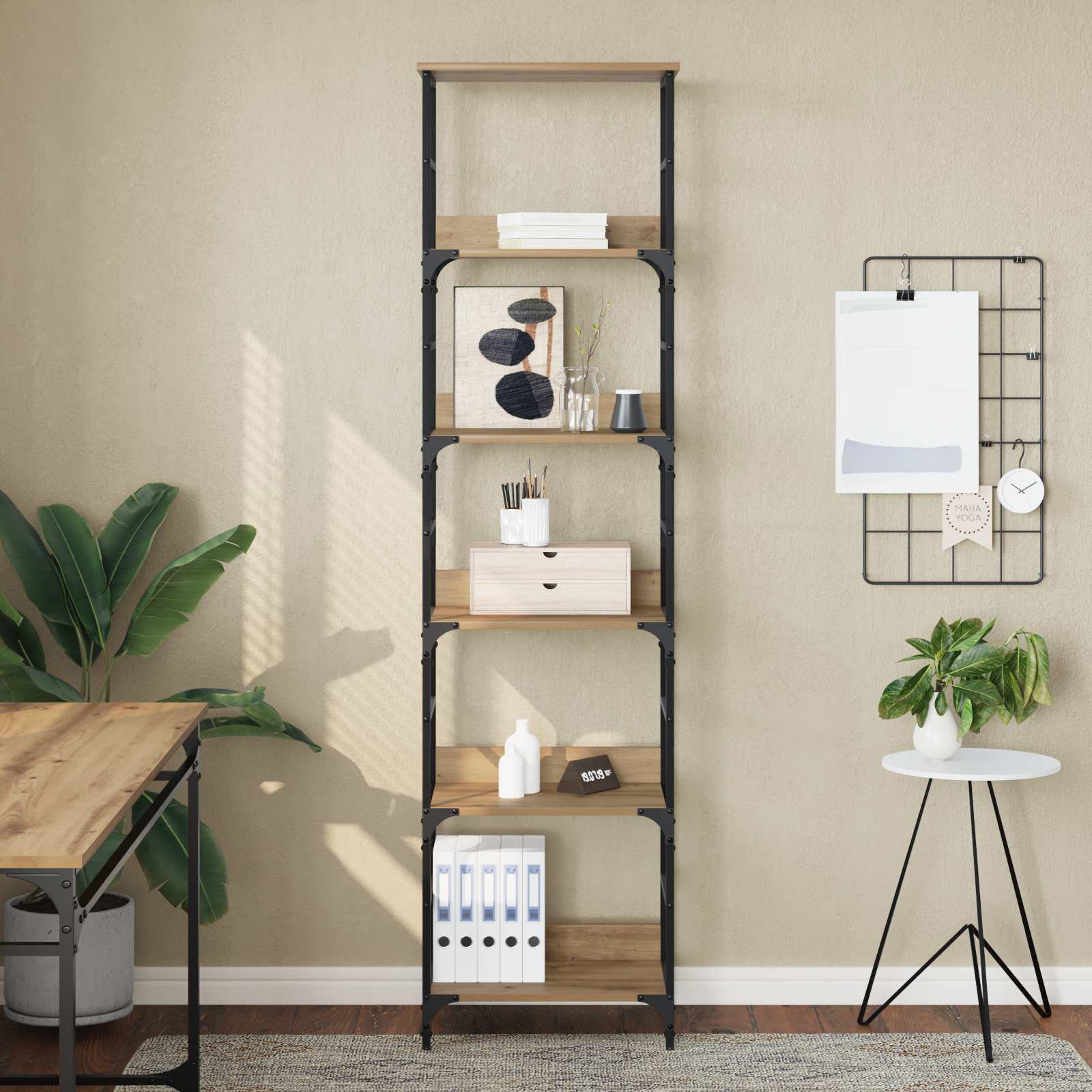 Bücherregal 5 Ebenen 50 x 33 x 188,5 cm Holzwerkstoff