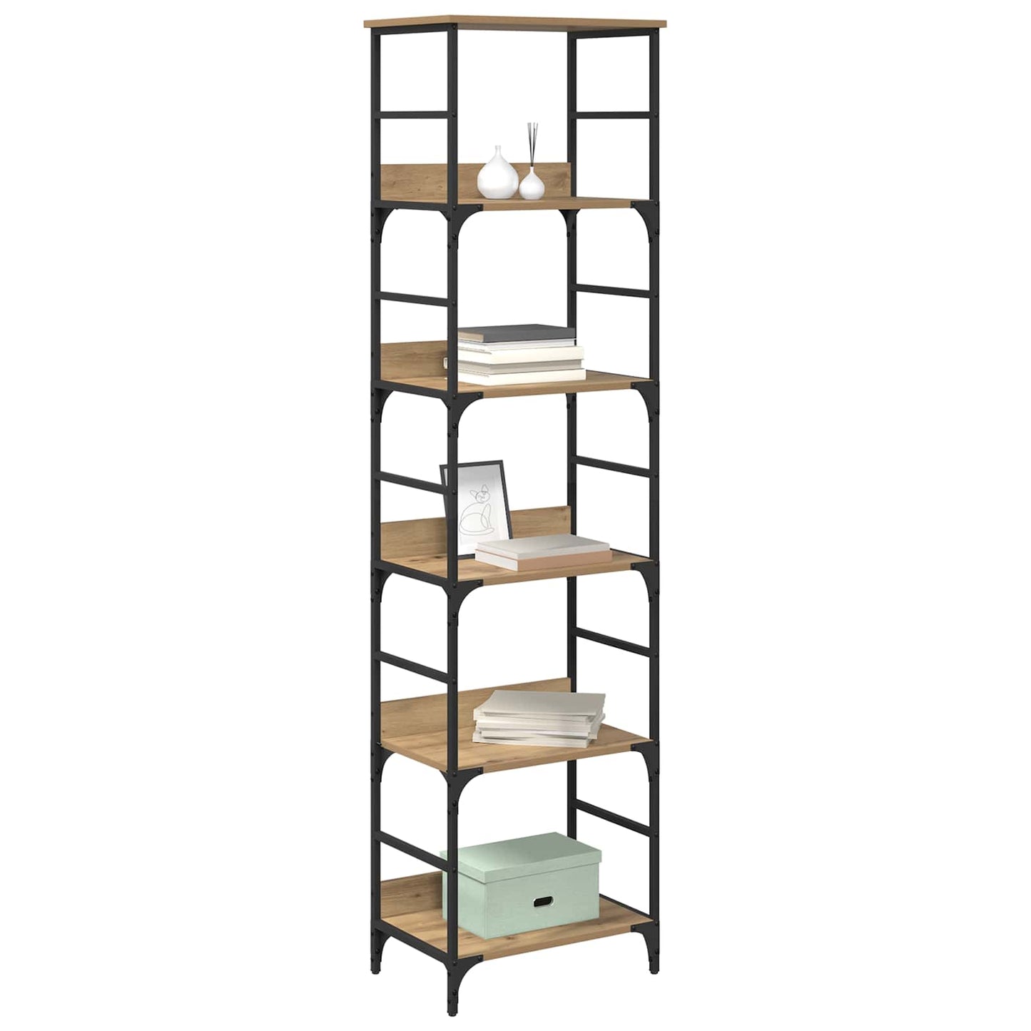 Bücherregal 5 Ebenen 50 x 33 x 188,5 cm Holzwerkstoff