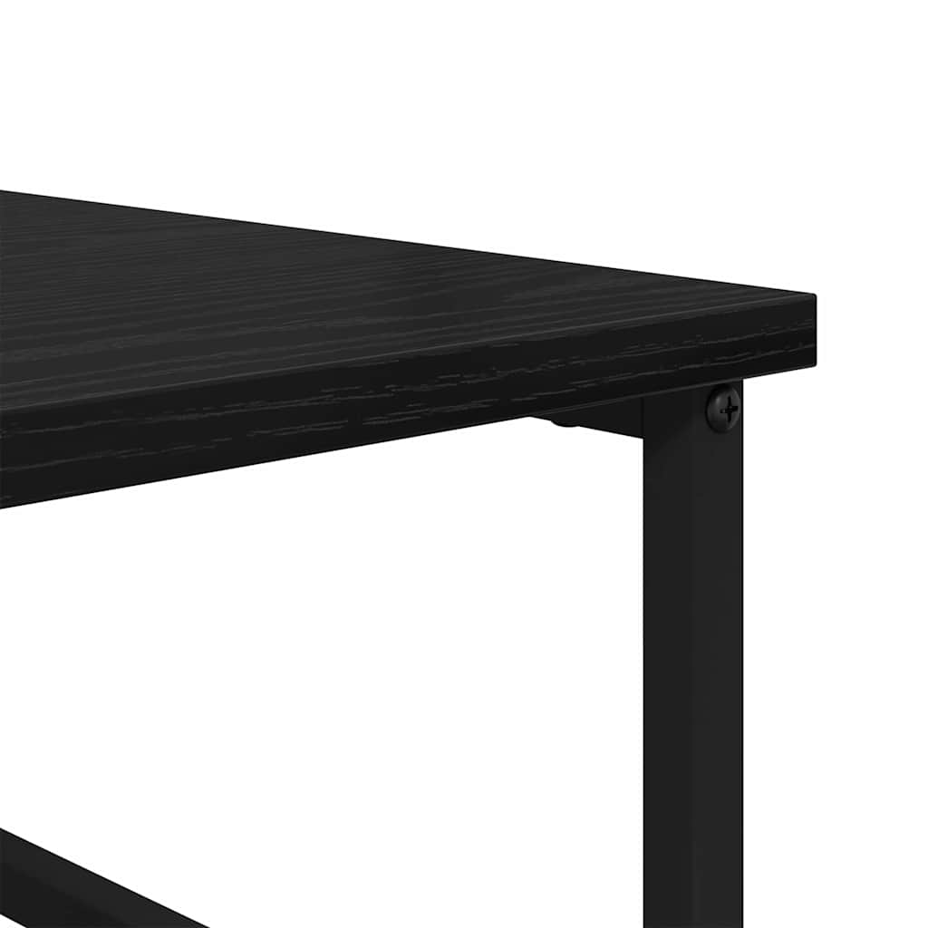 Bücherregal Schwarz Eichen-Optik 50 x 33 x 188,5 cm