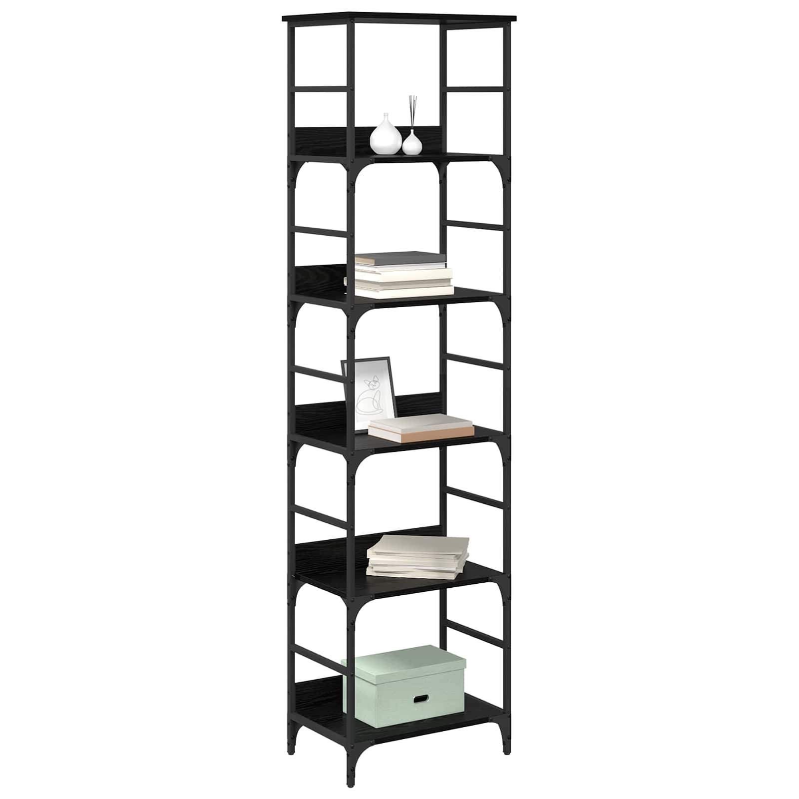 Bücherregal 5 Ebenen 50 x 33 x 188,5 cm Holzwerkstoff