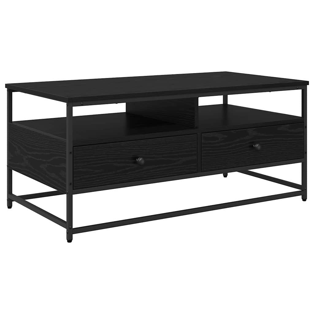 Couchtisch Schwarz Eichen-Optik 100 x 51 x 45 cm Holzwerkstoff