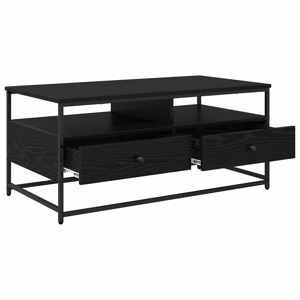 Couchtisch Schwarz Eichen-Optik 100 x 51 x 45 cm Holzwerkstoff
