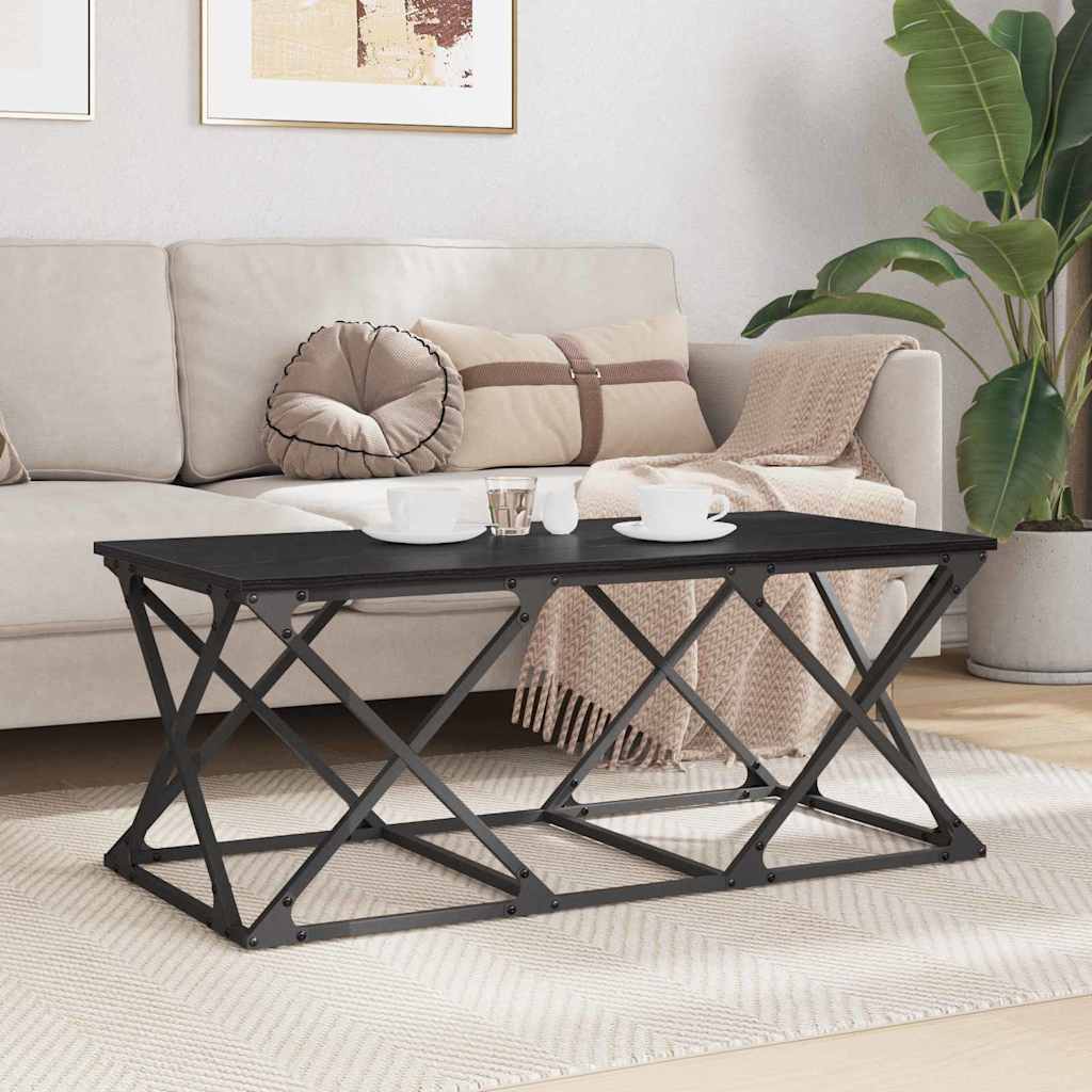 Couchtisch Schwarz Eichen-Optik 100 x 49 x 40 cm Holzwerkstoff