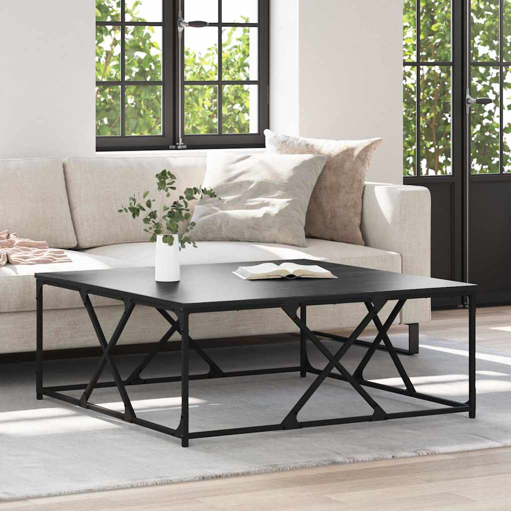 Couchtisch Schwarz Eichen-Optik 100 x 100 x 40 cm Holzwerkstoff