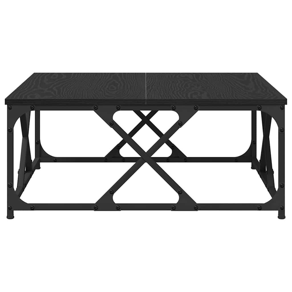 Couchtisch Schwarz Eichen-Optik 70 x 70 x 30 cm Holzwerkstoff