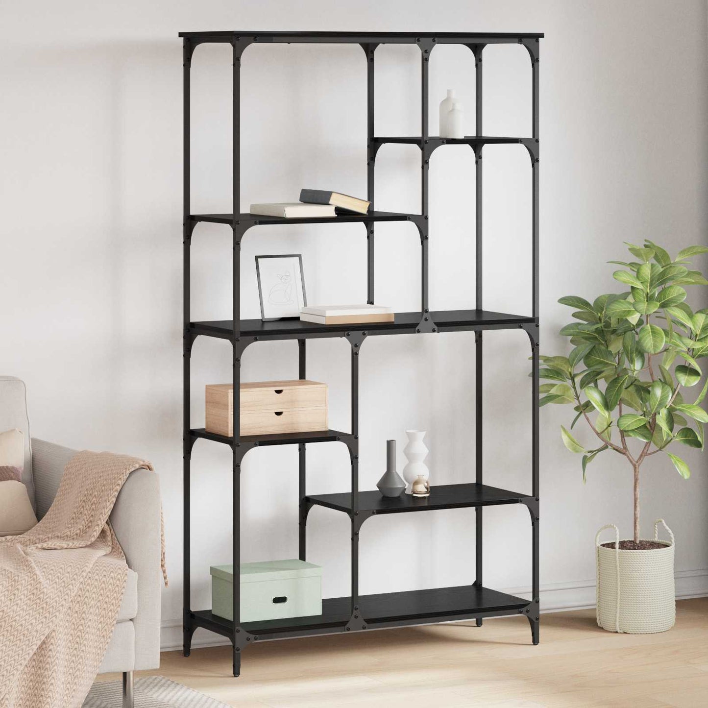 Bücherregal 5 Ebenen 99 x 35,5 x 176 cm Holzwerkstoff