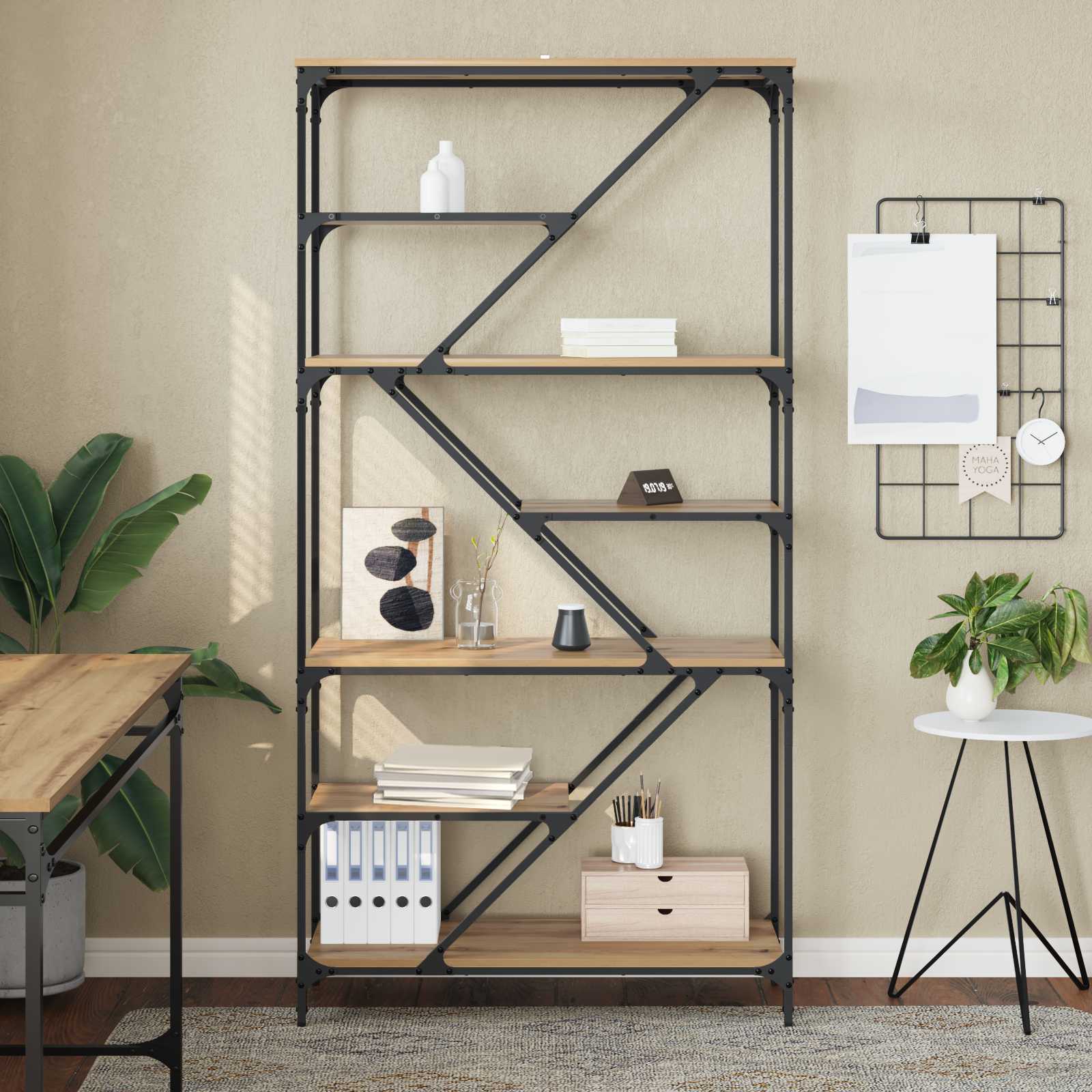 Bücherregal 9 Ebenen 91 x 36 x 176 cm Holzwerkstoff