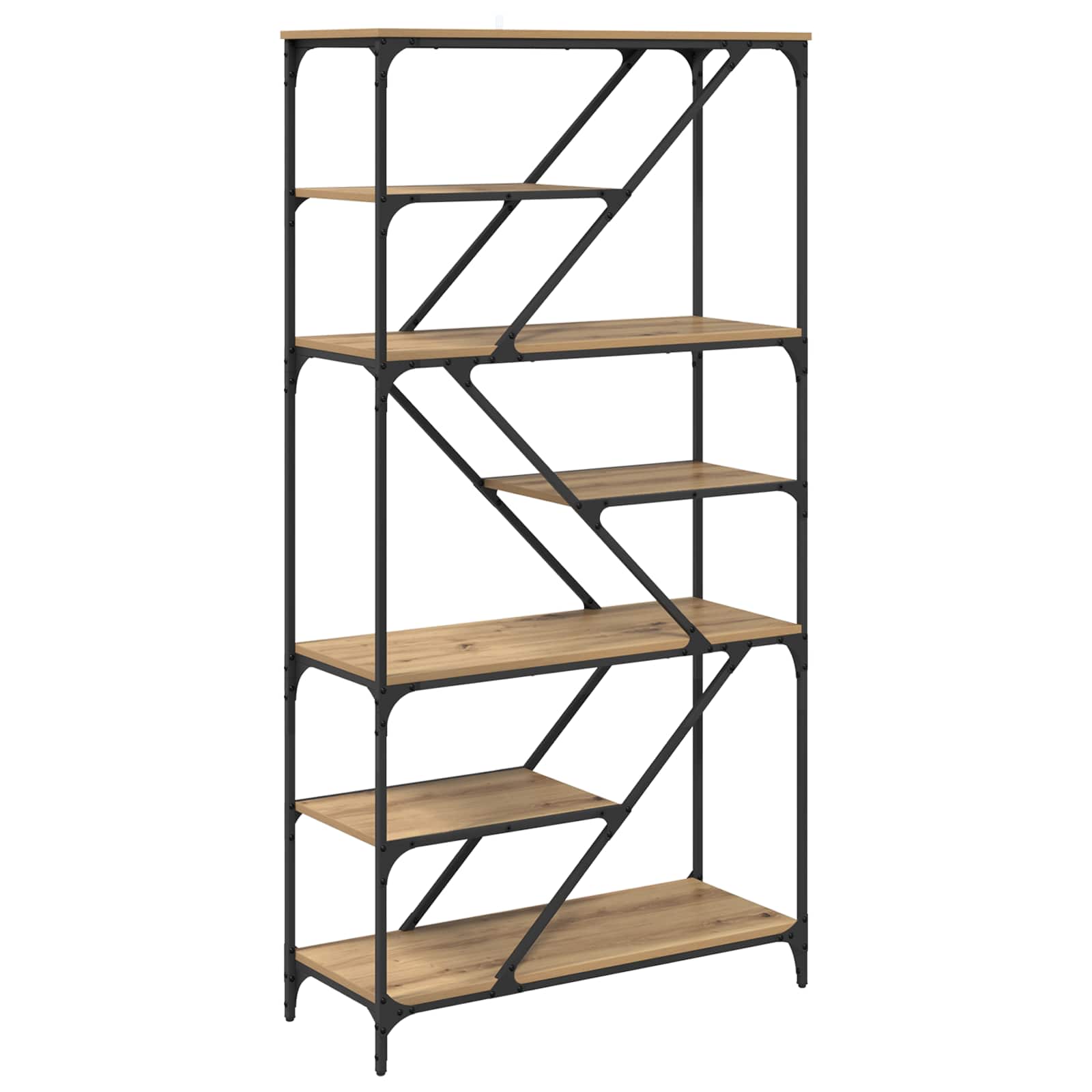 Bücherregal 9 Ebenen 91 x 36 x 176 cm Holzwerkstoff