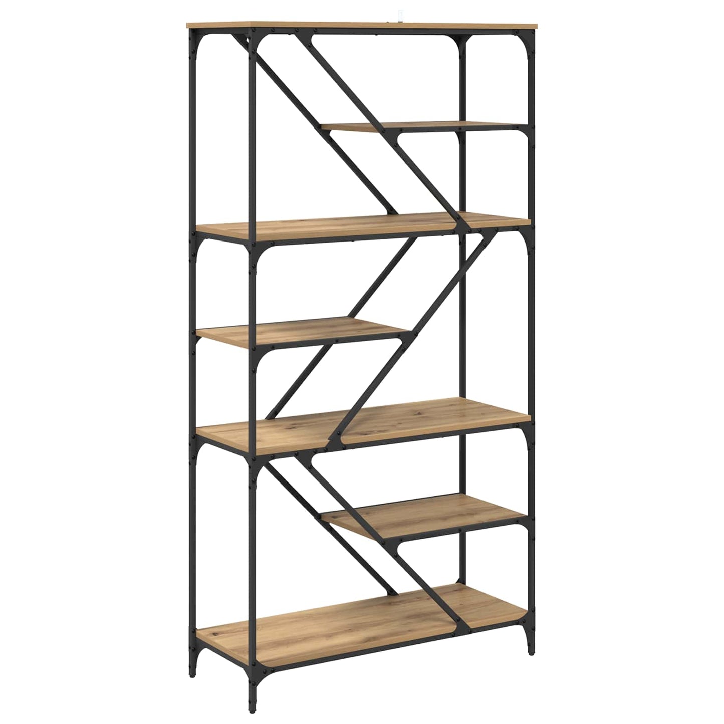 Bücherregal 9 Ebenen 91 x 36 x 176 cm Holzwerkstoff