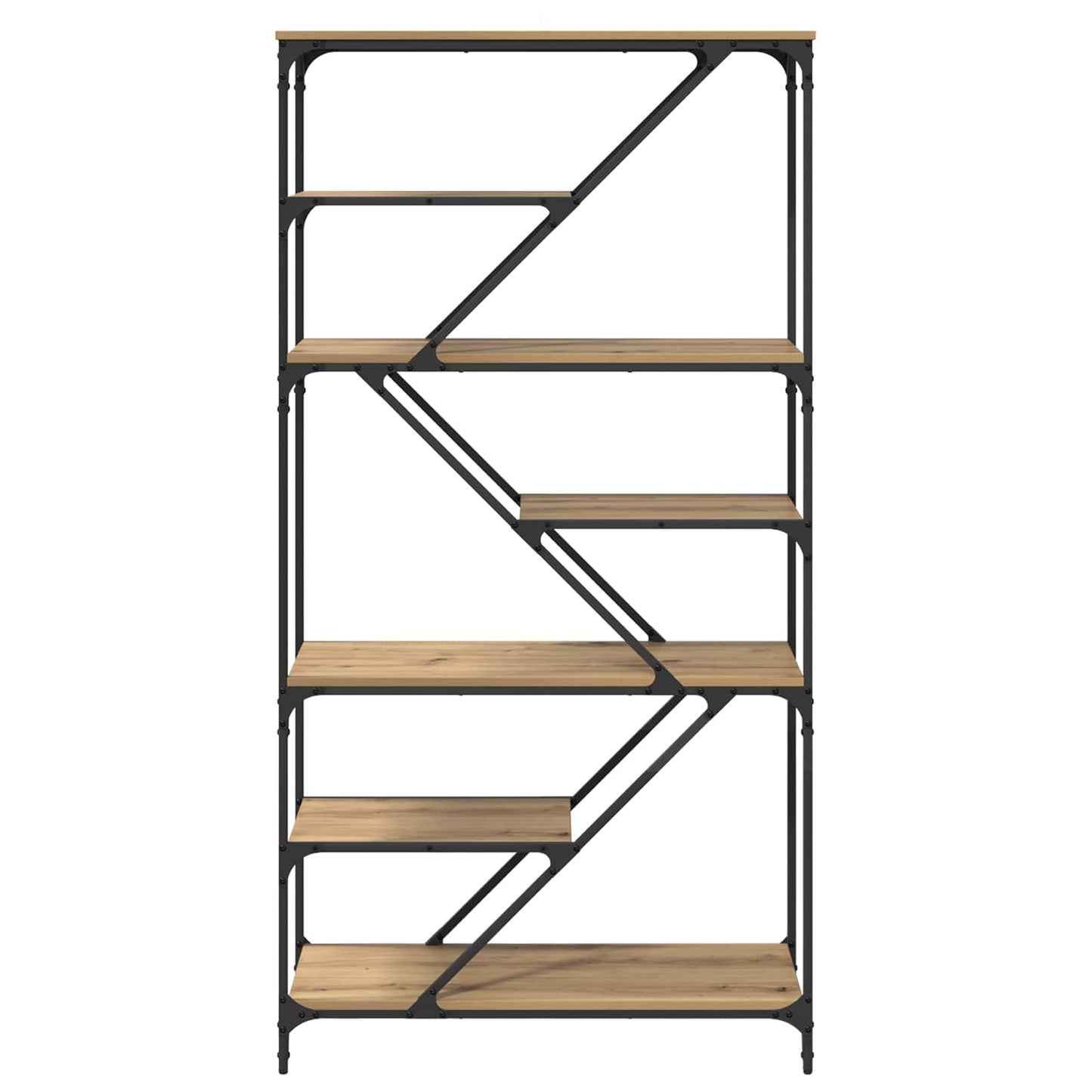 Bücherregal 9 Ebenen 91 x 36 x 176 cm Holzwerkstoff
