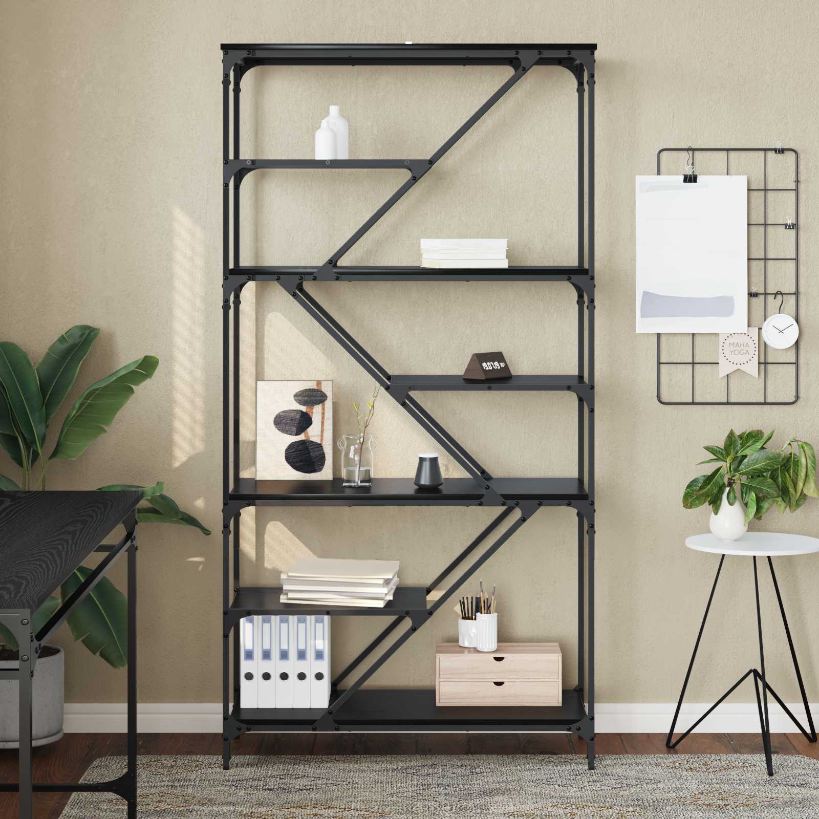 Bücherregal 9 Ebenen 91 x 36 x 176 cm Holzwerkstoff