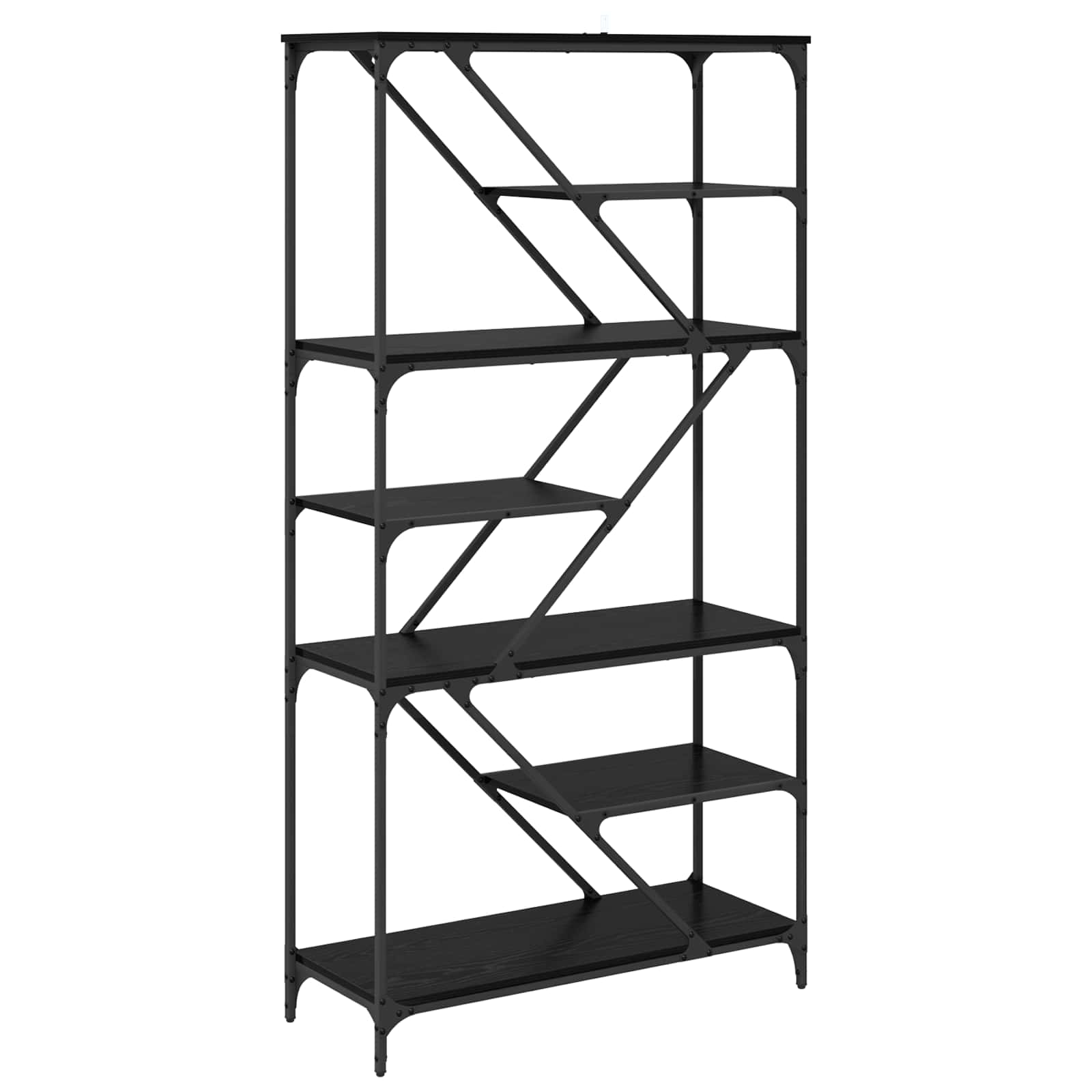 Bücherregal 9 Ebenen 91 x 36 x 176 cm Holzwerkstoff