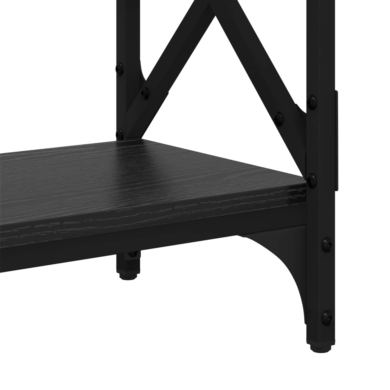 Konsolentisch Schwarz Eichen-Optik 100 x 28 x 80,5 cm