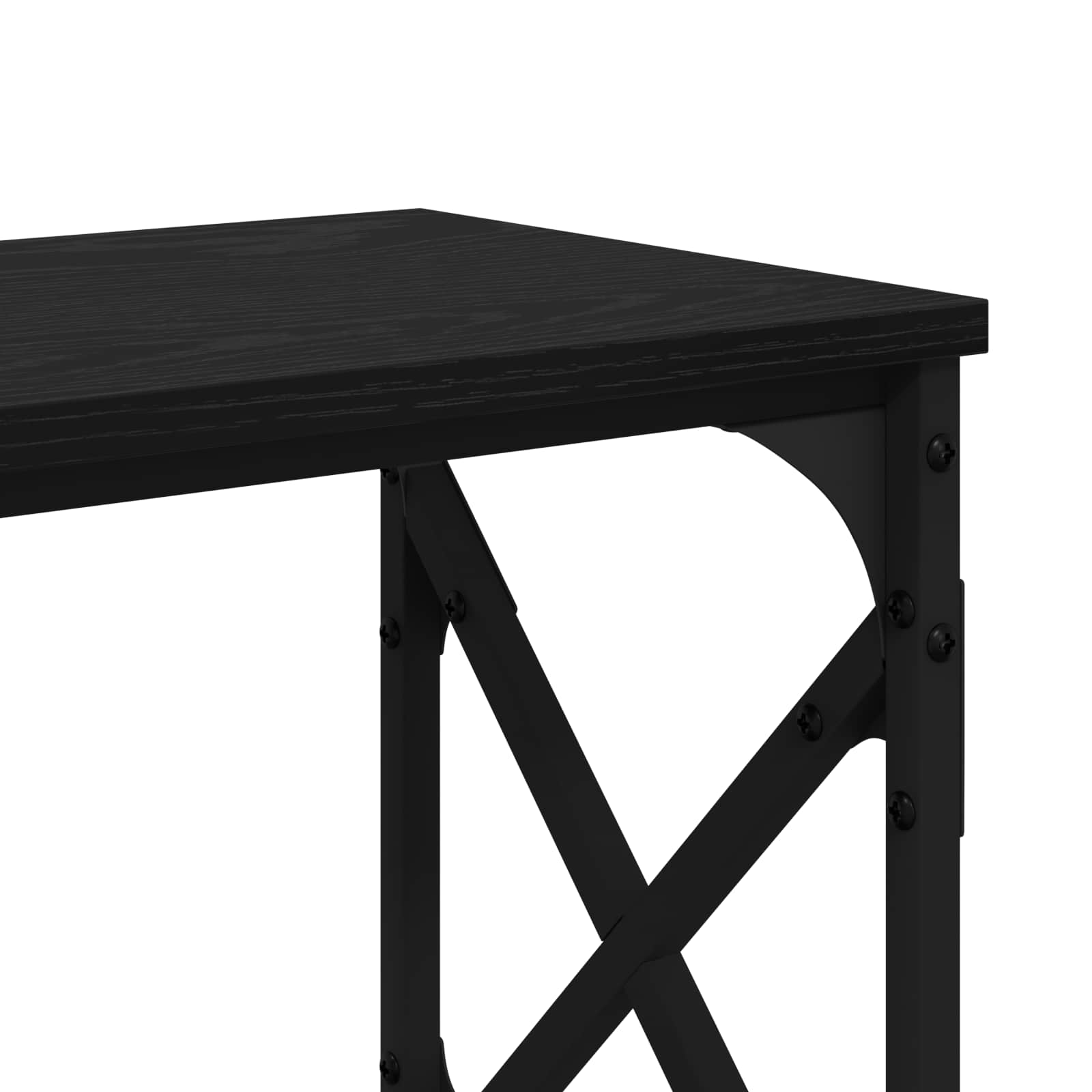 Konsolentisch Schwarz Eichen-Optik 156 x 28 x 80,5 cm