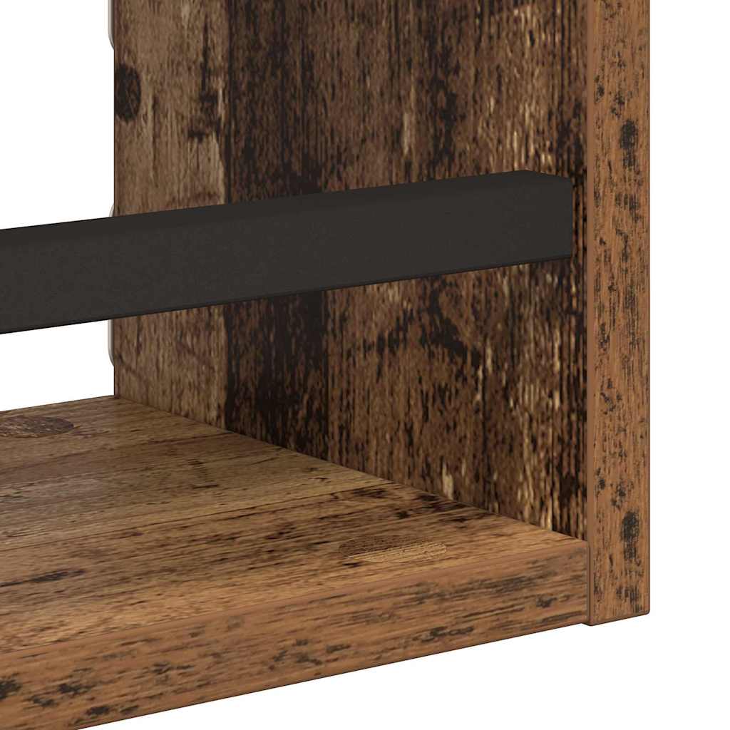 Wandregal-Set 3 stk. Altholz 40x16x14cm Holzwerkstoff