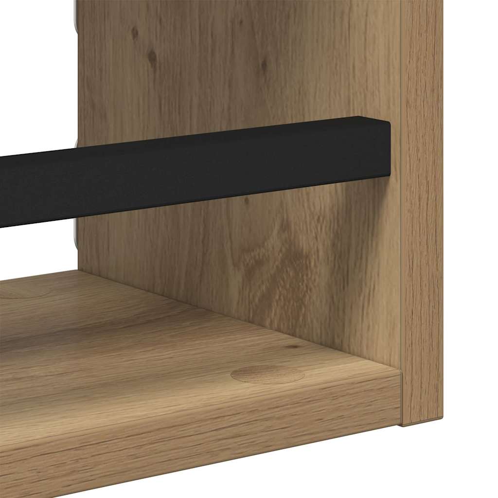 Wandregal-Set 3 stk. Artisan-Eiche 40x16x14cm Holzwerkstoff