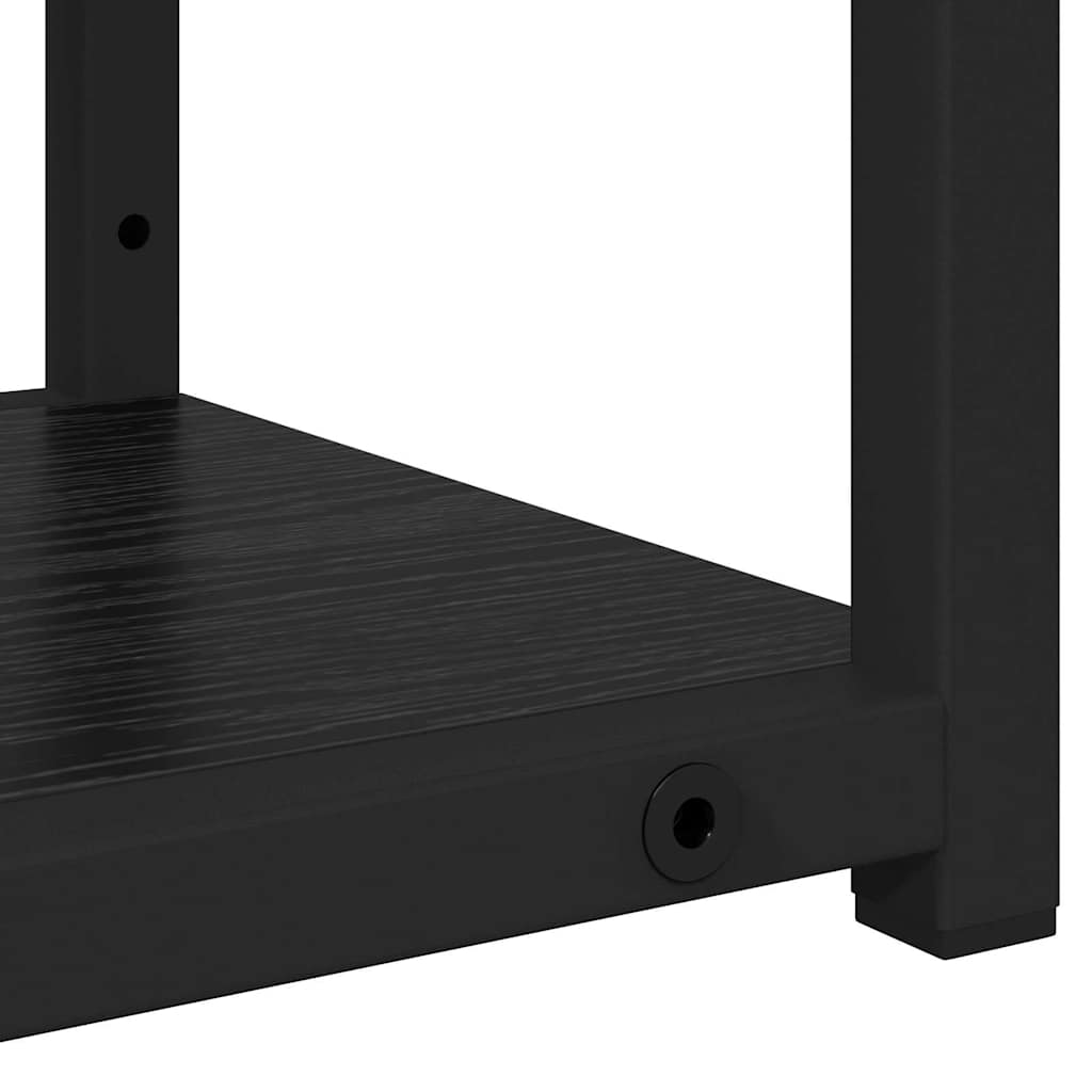 Wandregal Wandhalterung Schwarz Eichen-Optik 60 x 21 x 78,5 cm