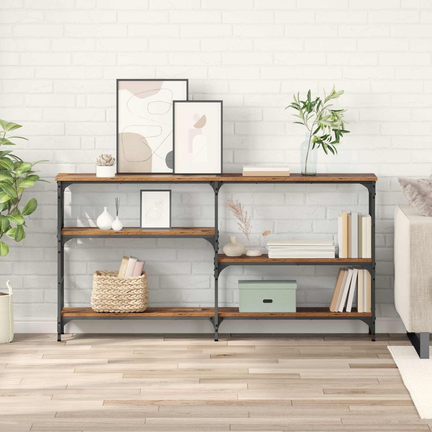 Konsolentisch Altholz 150 x 29 x 76,5 cm Holzwerkstoff