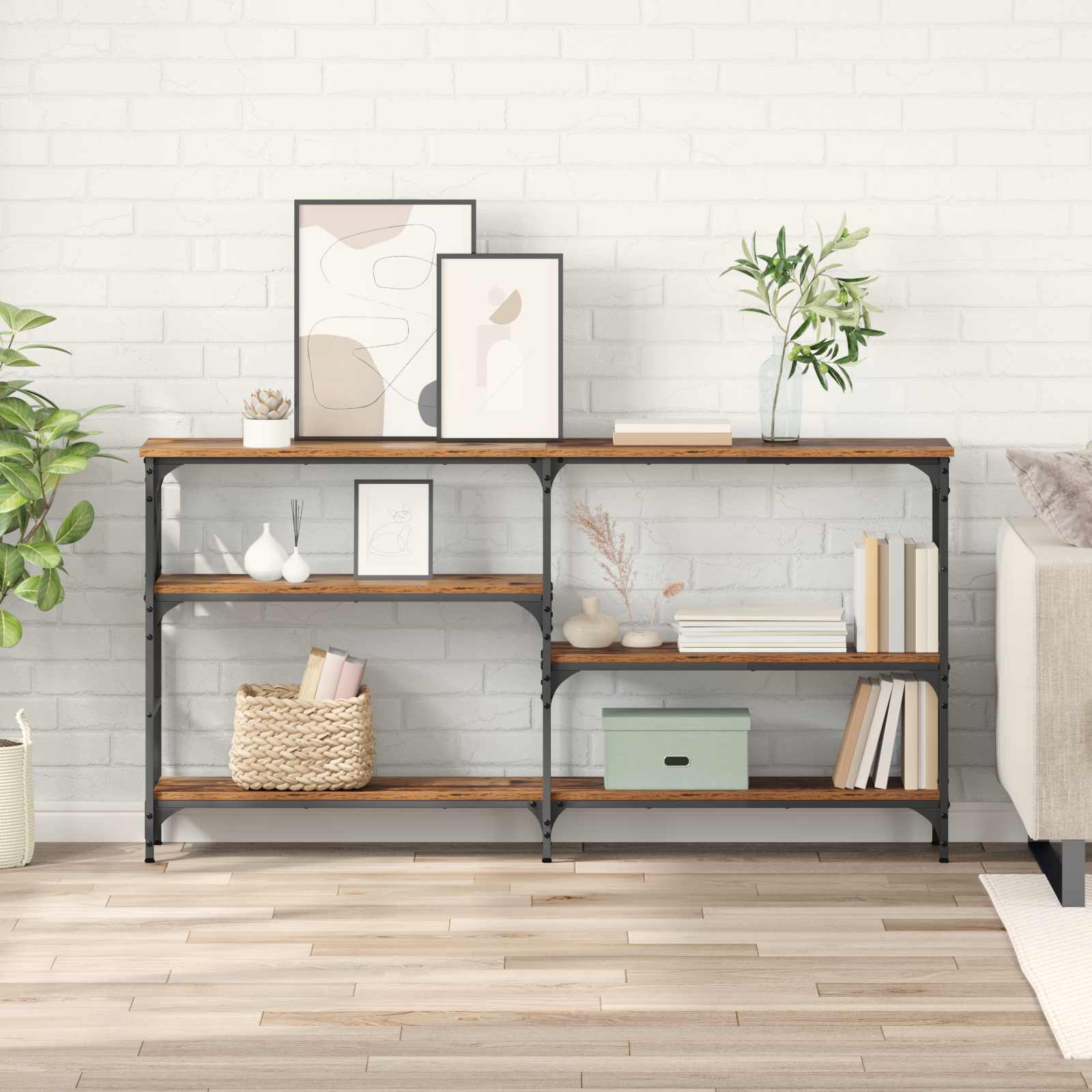 Konsolentisch Altholz 150 x 29 x 76,5 cm Holzwerkstoff