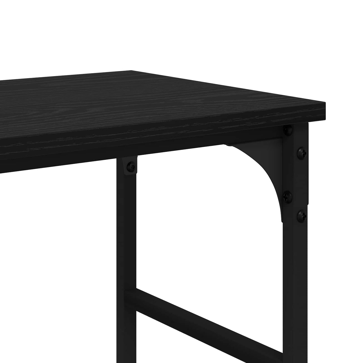 Konsolentisch Schwarz Eichen-Optik 150 x 29 x 76,5 cm