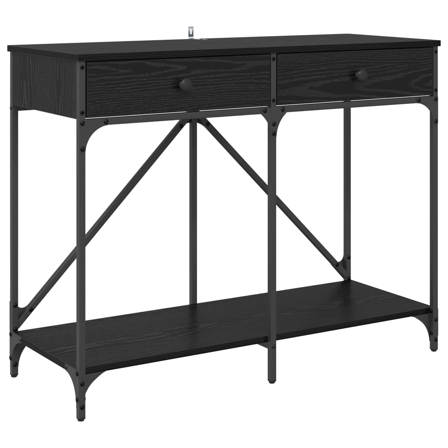 Konsolentisch Schwarz Eichen-Optik 100 x 39 x 78,5 cm