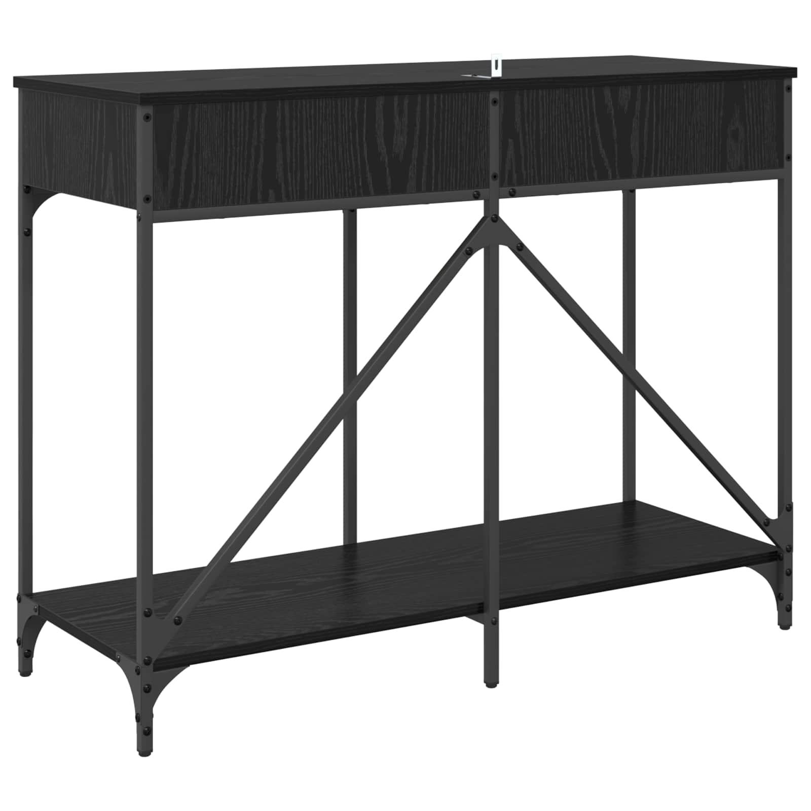 Konsolentisch Schwarz Eichen-Optik 100 x 39 x 78,5 cm