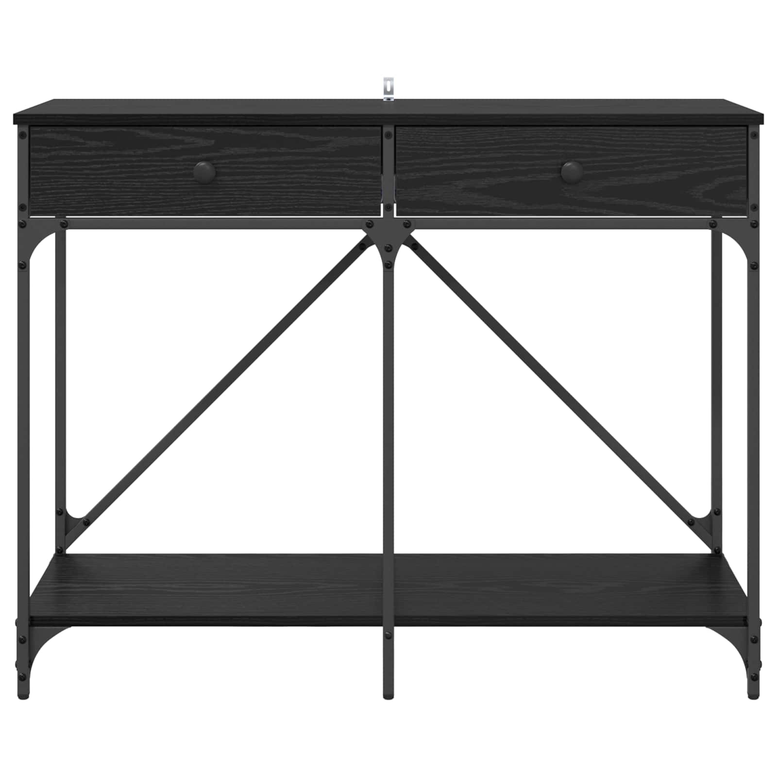 Konsolentisch Schwarz Eichen-Optik 100 x 39 x 78,5 cm