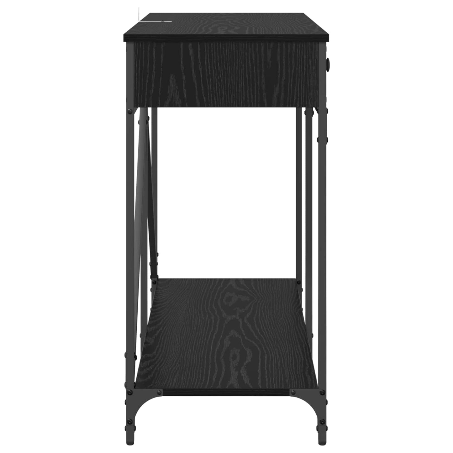 Konsolentisch Schwarz Eichen-Optik 100 x 39 x 78,5 cm