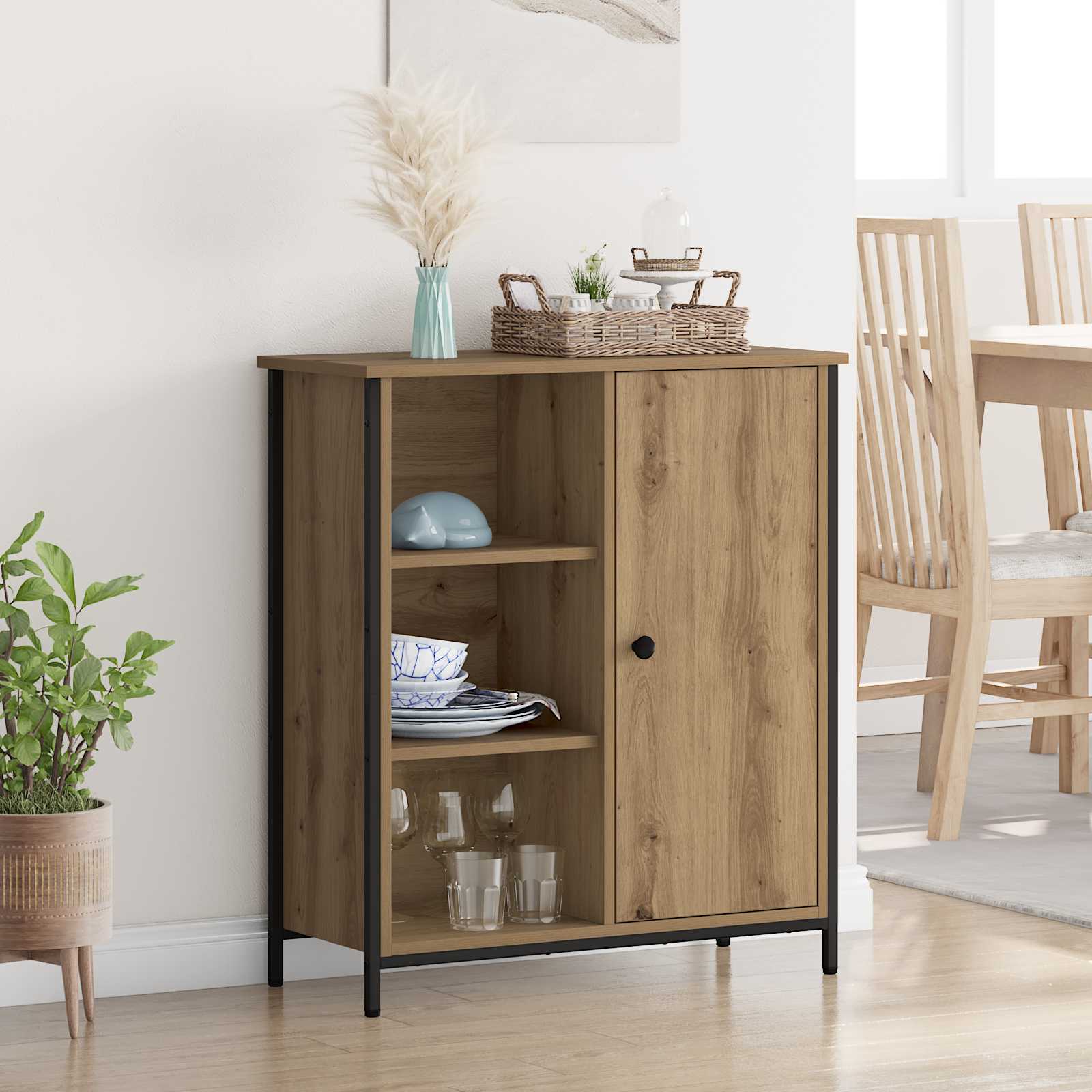 Sideboard Artisan-Eiche 70 x 30 x 80 cm Holzwerkstoff