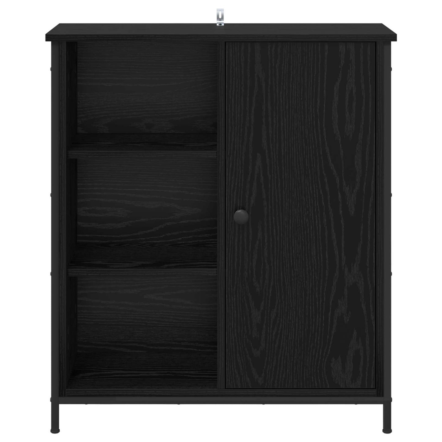 Sideboard Schwarz Eichen-Optik 70 x 30 x 80 cm Holzwerkstoff