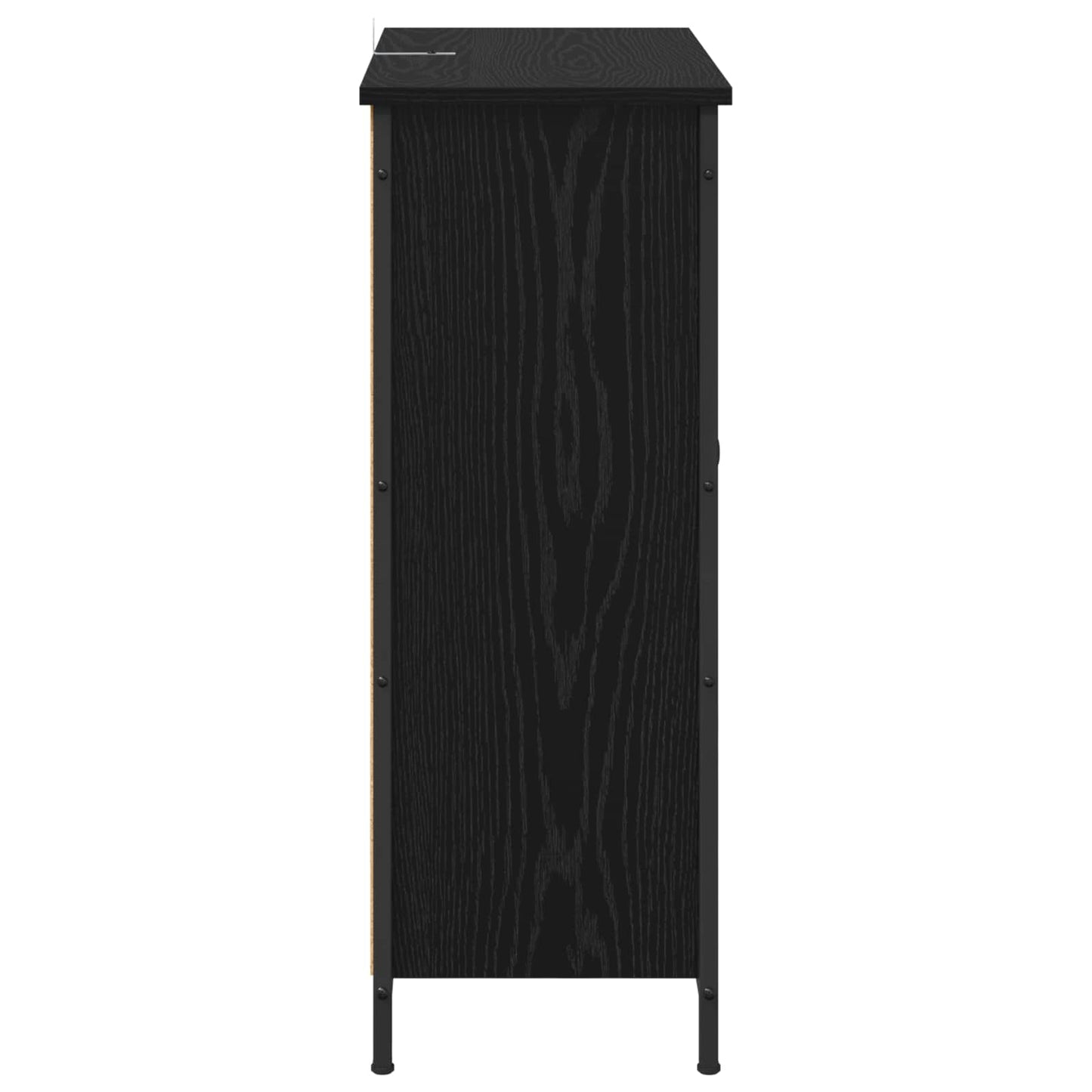 Sideboard Schwarz Eichen-Optik 70 x 30 x 80 cm Holzwerkstoff