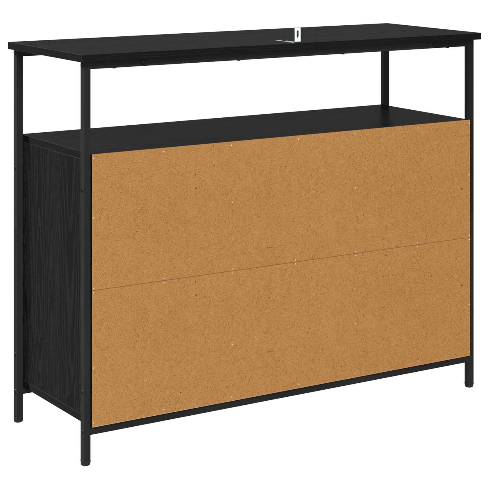 Sideboard Schwarz Eichen-Optik 100 x 35 x 80 cm Holzwerkstoff