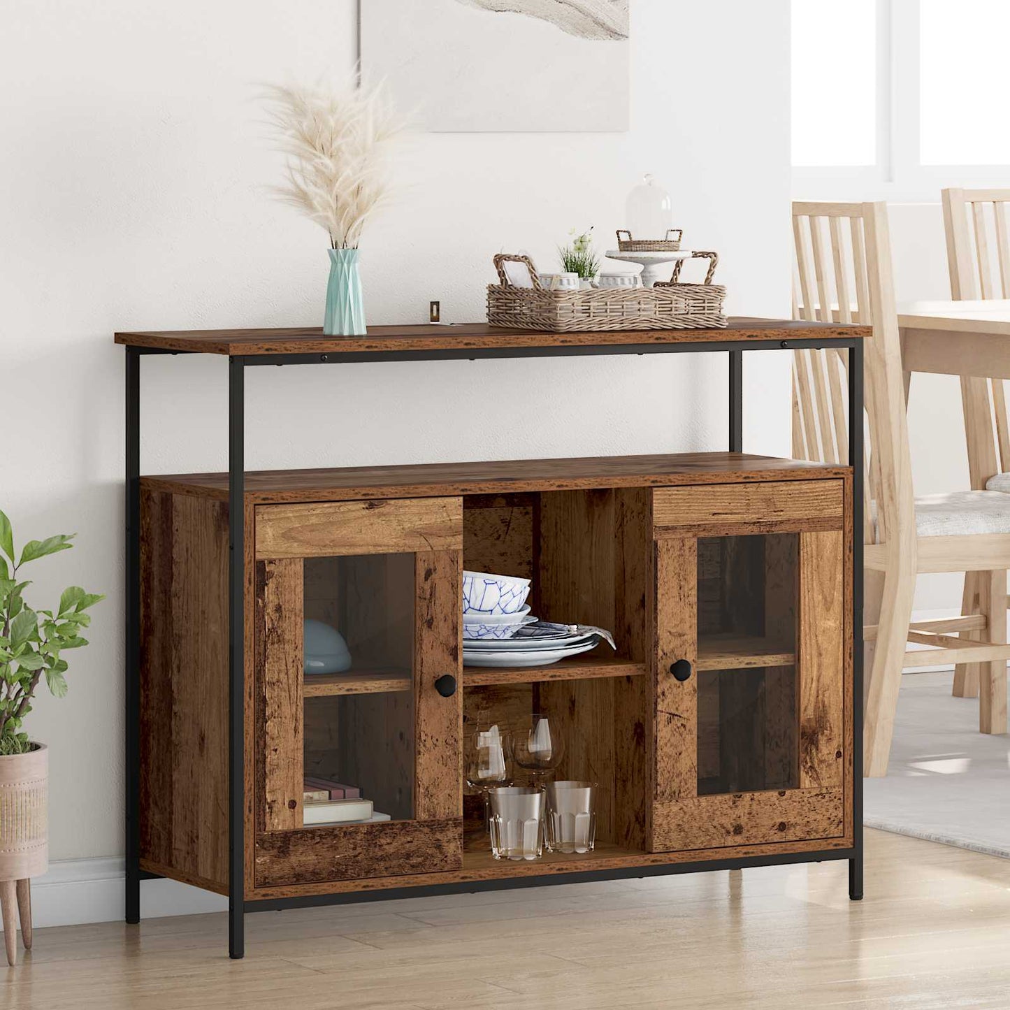 Sideboard Altholz 100 x 35 x 80 cm Holzwerkstoff