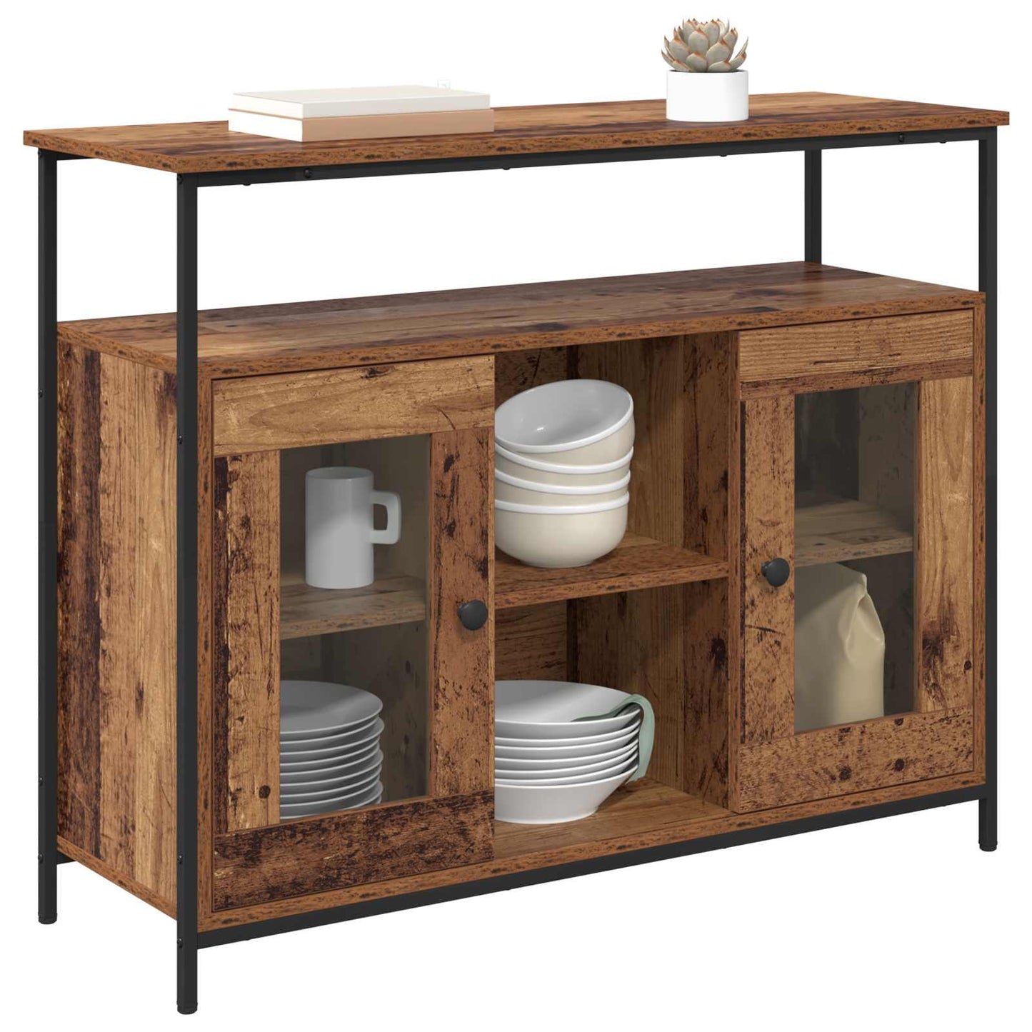 Sideboard Altholz 100 x 35 x 80 cm Holzwerkstoff