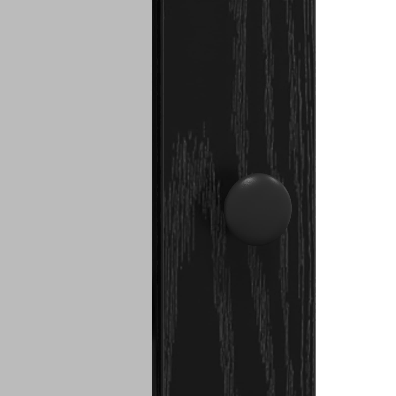 Sideboard Schwarz Eichen-Optik 100 x 35 x 80 cm Holzwerkstoff