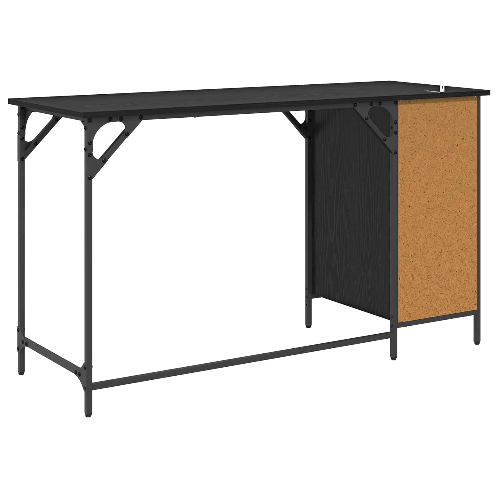 Computertisch Schwarz Eichen-Optik 131 x 48 x 75 cm
