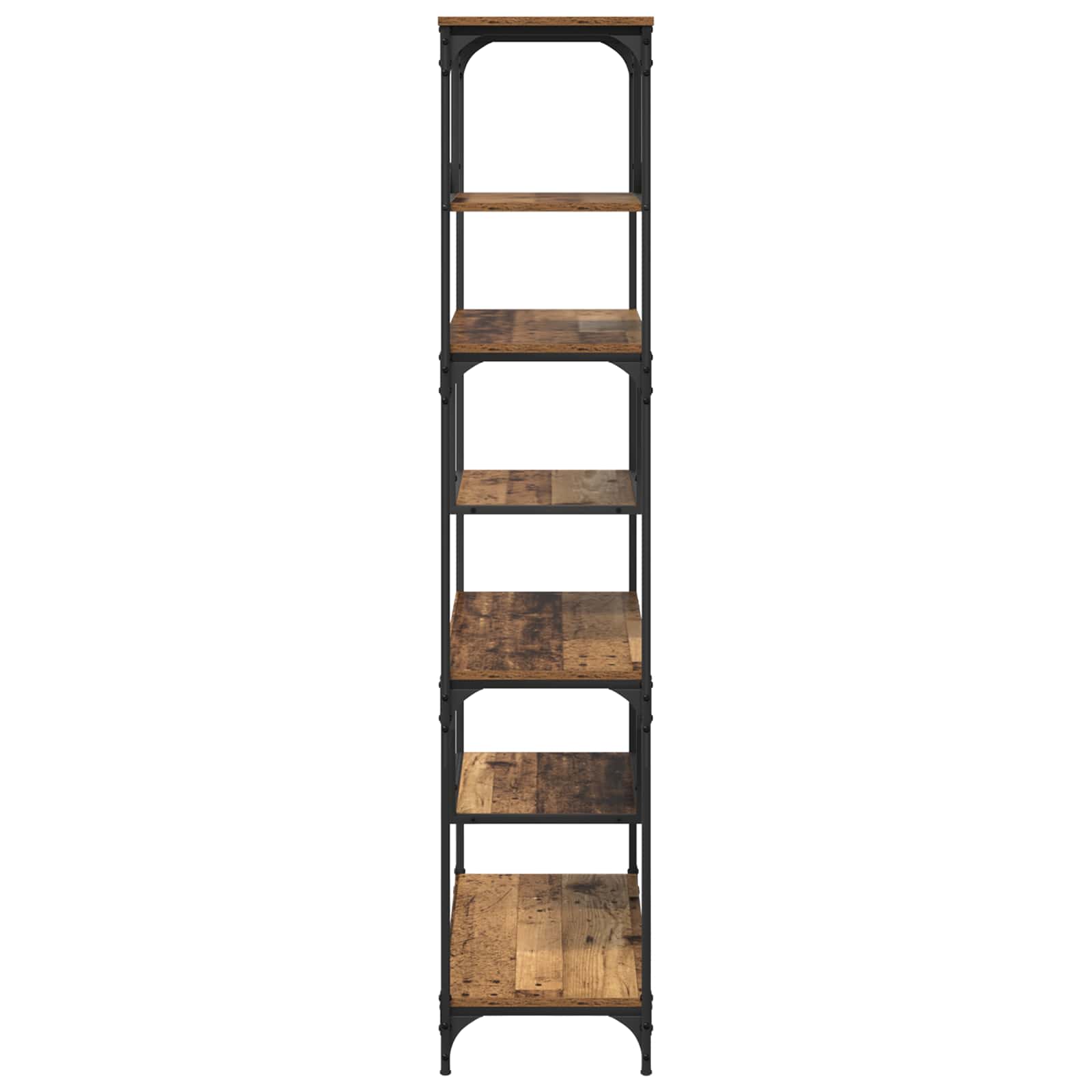 Bücherregal 6 Ebenen 81 x 36 x 176 cm Holzwerkstoff Altholz