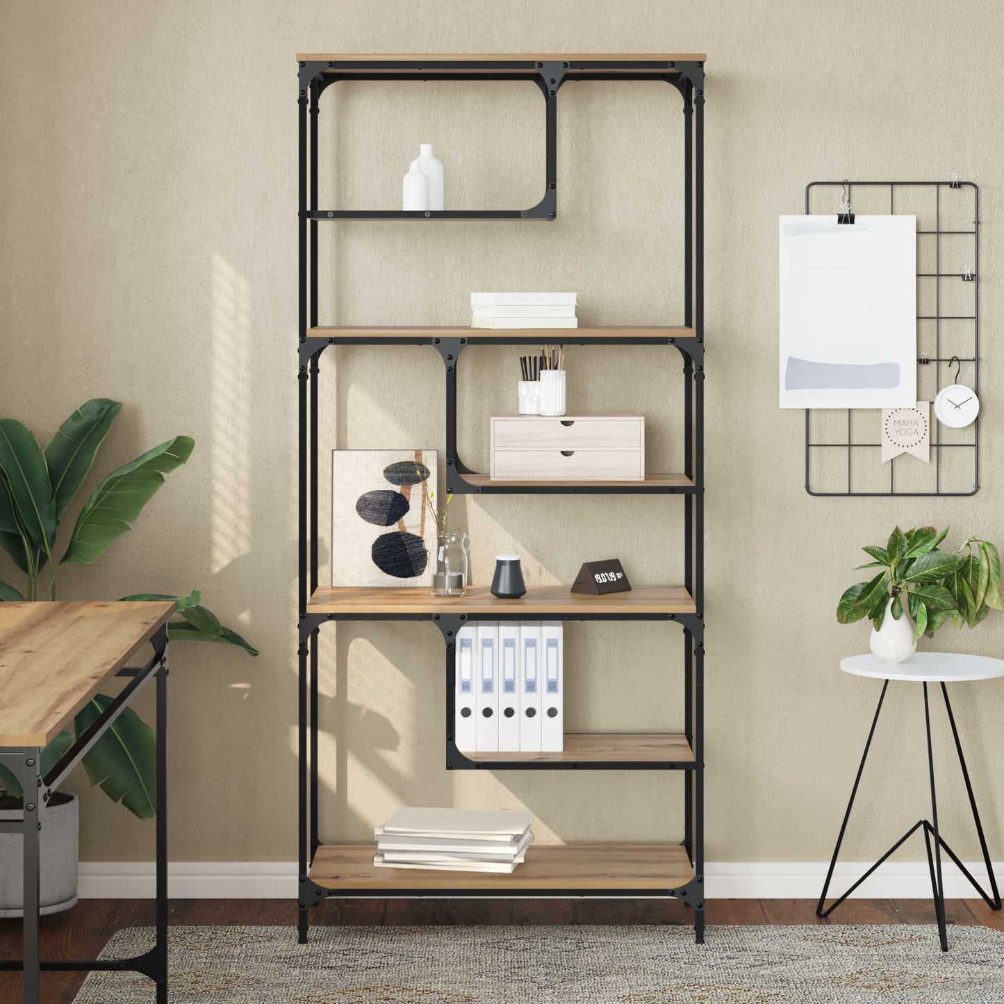 Bücherregal 6 Ebenen 81 x 36 x 176 cm Holzwerkstoff