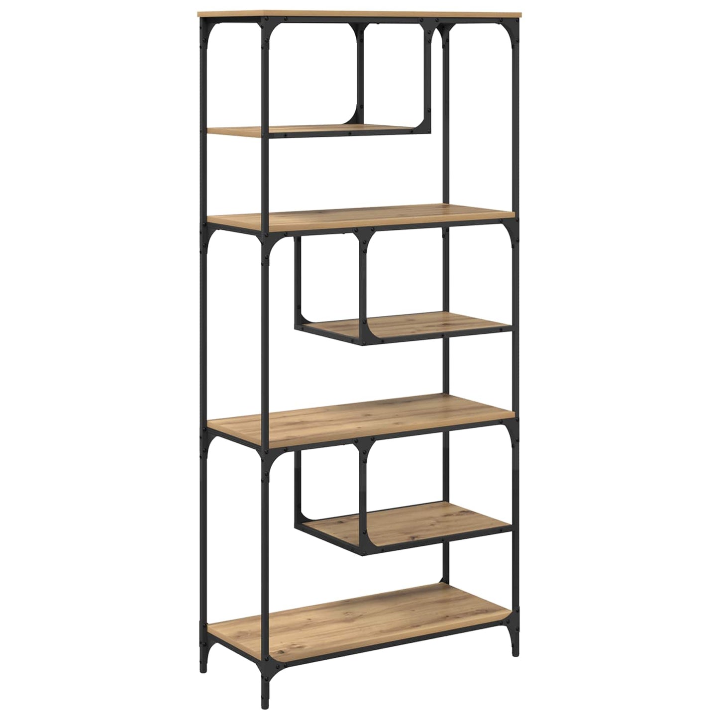 Bücherregal 6 Ebenen 81 x 36 x 176 cm Holzwerkstoff
