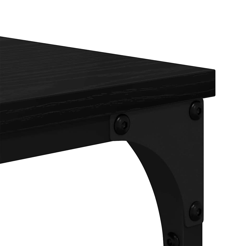 Bücherregal Schwarz Eichen-Optik 81 x 36 x 176 cm Holzwerkstoff