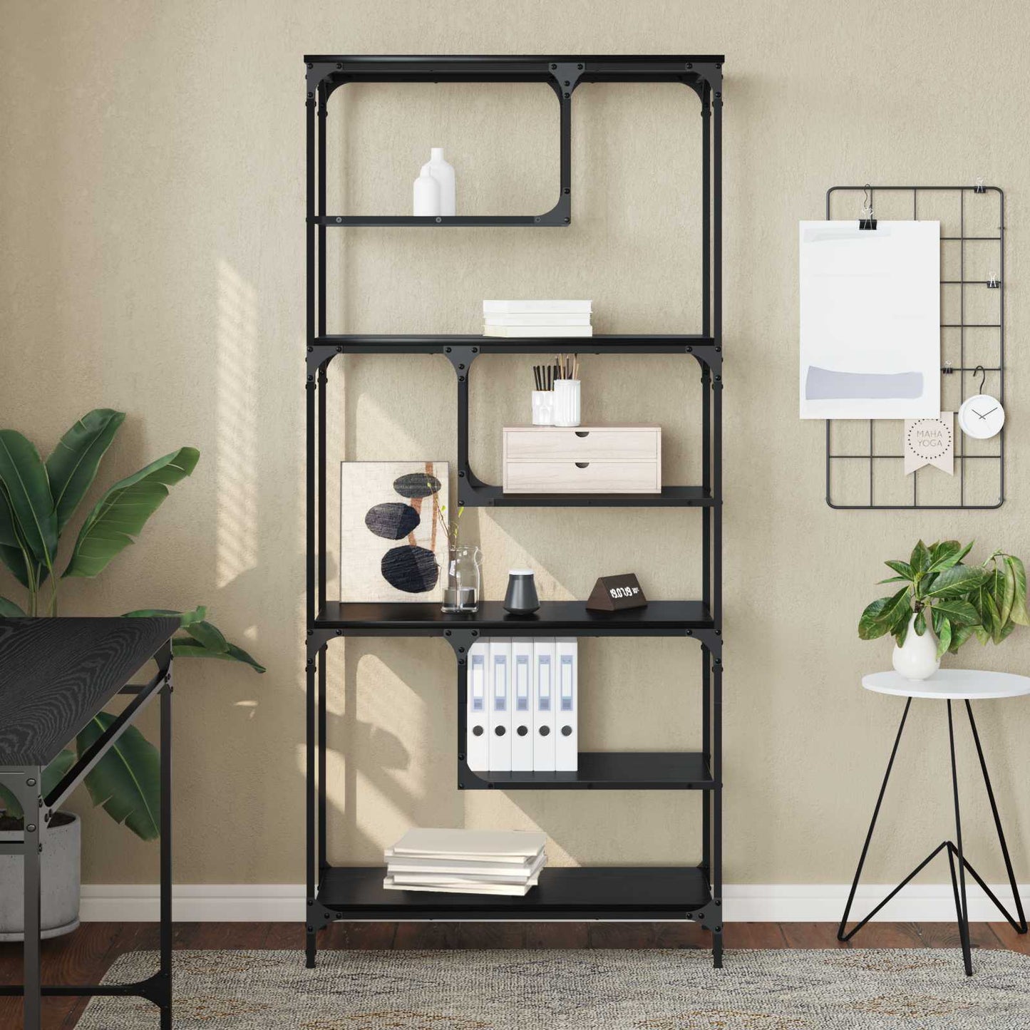 Bücherregal 6 Ebenen 81 x 36 x 176 cm Holzwerkstoff