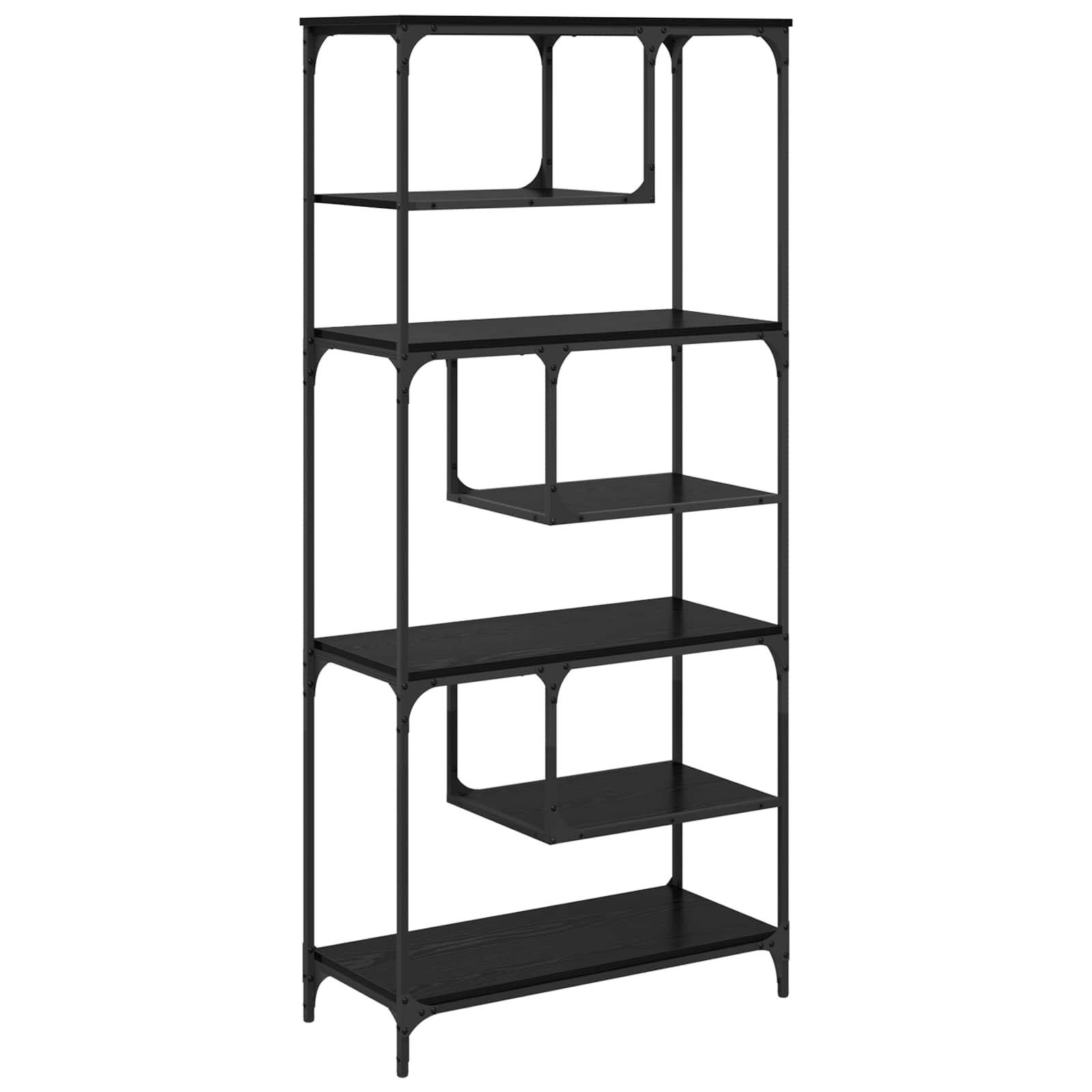 Bücherregal 6 Ebenen 81 x 36 x 176 cm Holzwerkstoff