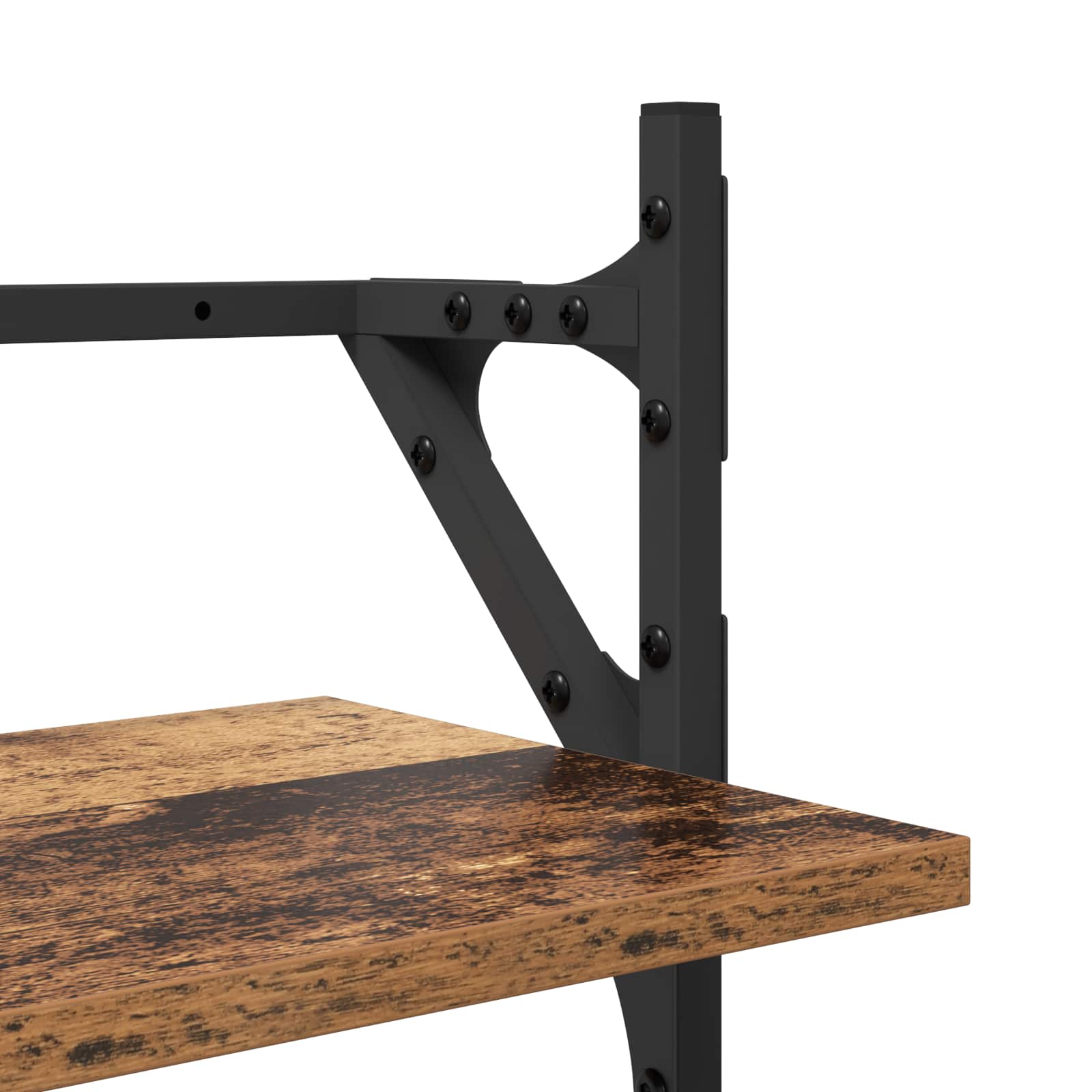 Wandregal-Set 6 stk. Altholz 100 x 25 x 30 cm Holzwerkstoff