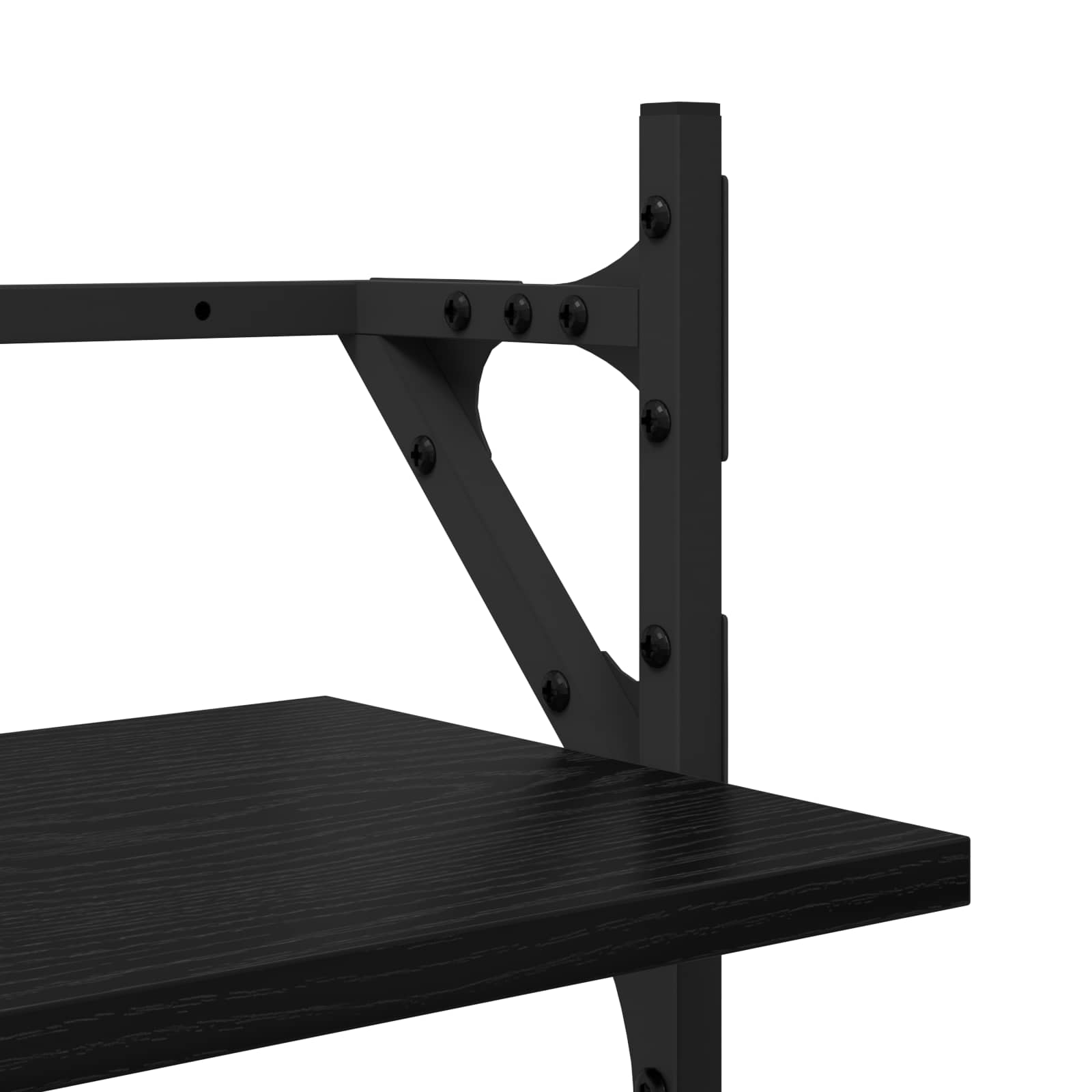 Wandregal-Set 6 stk. Schwarz Eichen-Optik 100 x 25 x 30 cm