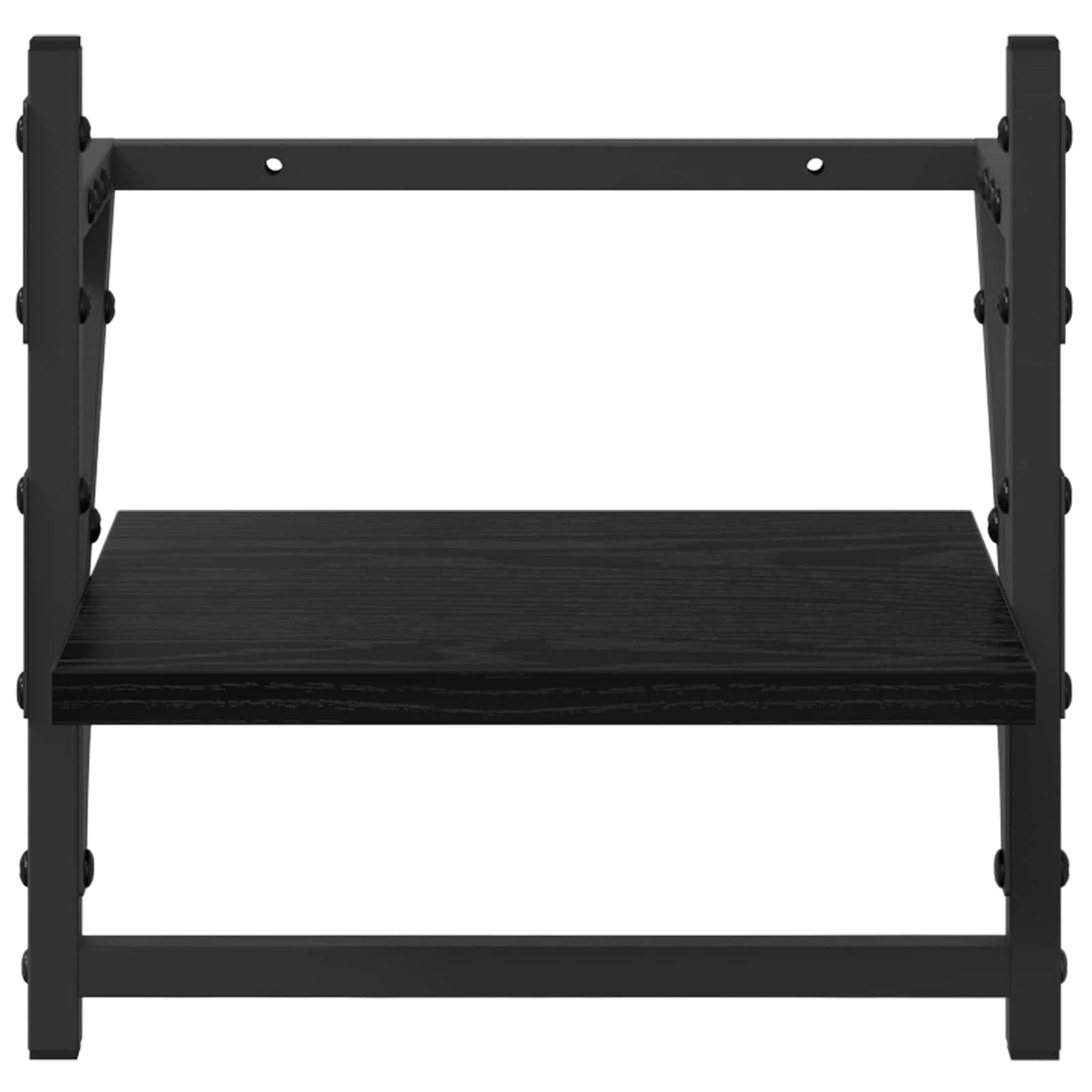 Wandregal-Set 6 stk. Schwarz Eichen-Optik 100 x 25 x 30 cm