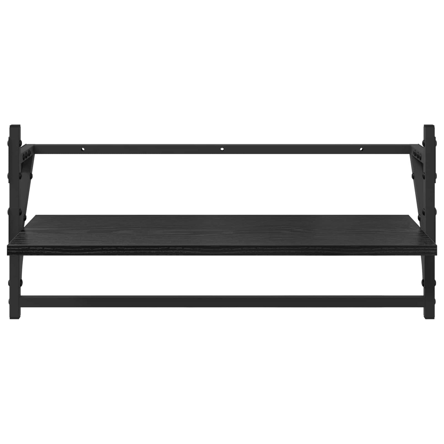 Wandregal-Set 6 stk. Schwarz Eichen-Optik 100 x 25 x 30 cm