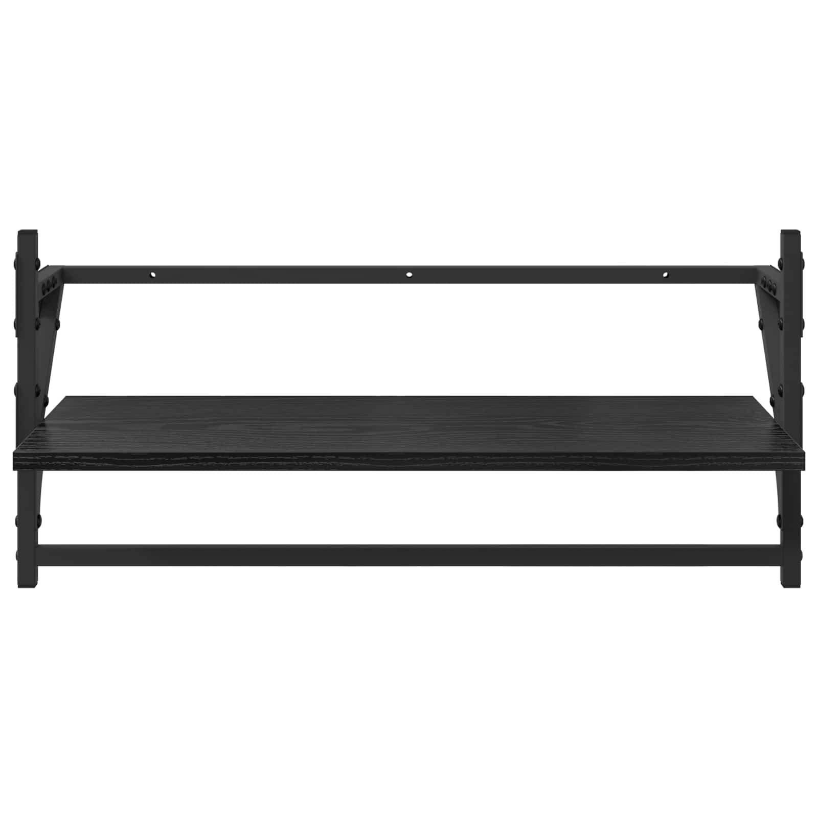 Wandregal-Set 6 stk. Schwarz Eichen-Optik 100 x 25 x 30 cm