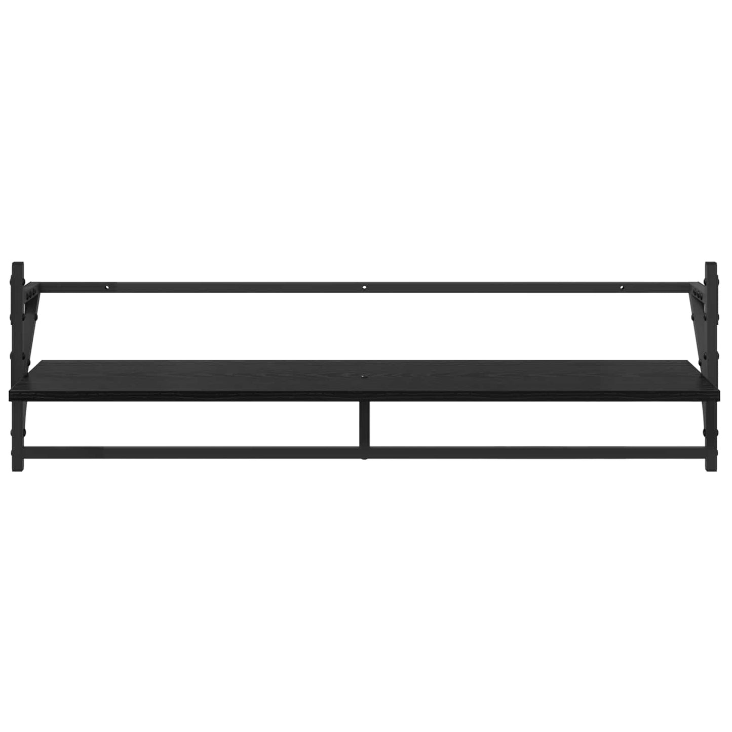 Wandregal-Set 6 stk. Schwarz Eichen-Optik 100 x 25 x 30 cm