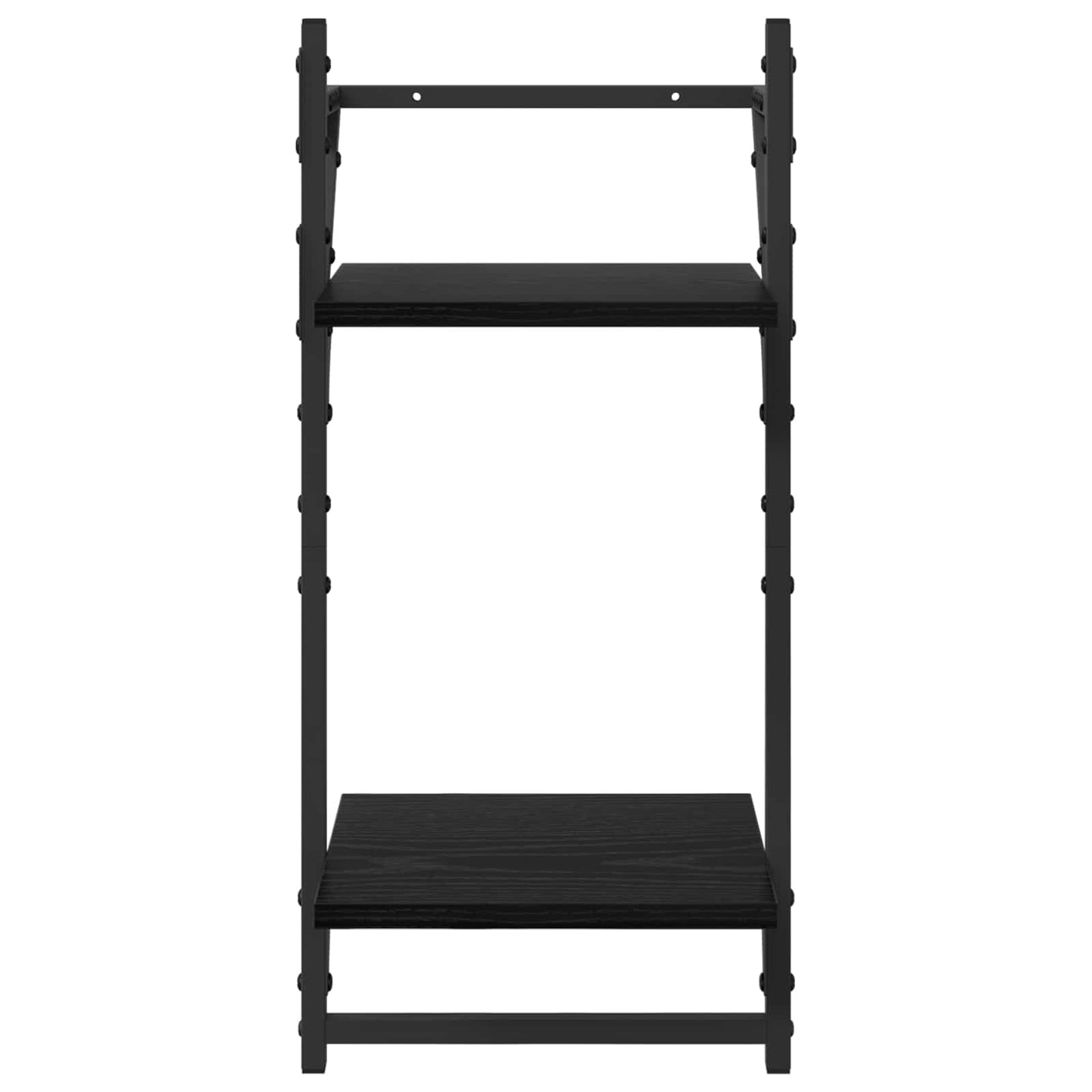 Wandregal-Set 6 stk. Schwarz Eichen-Optik 100 x 25 x 30 cm